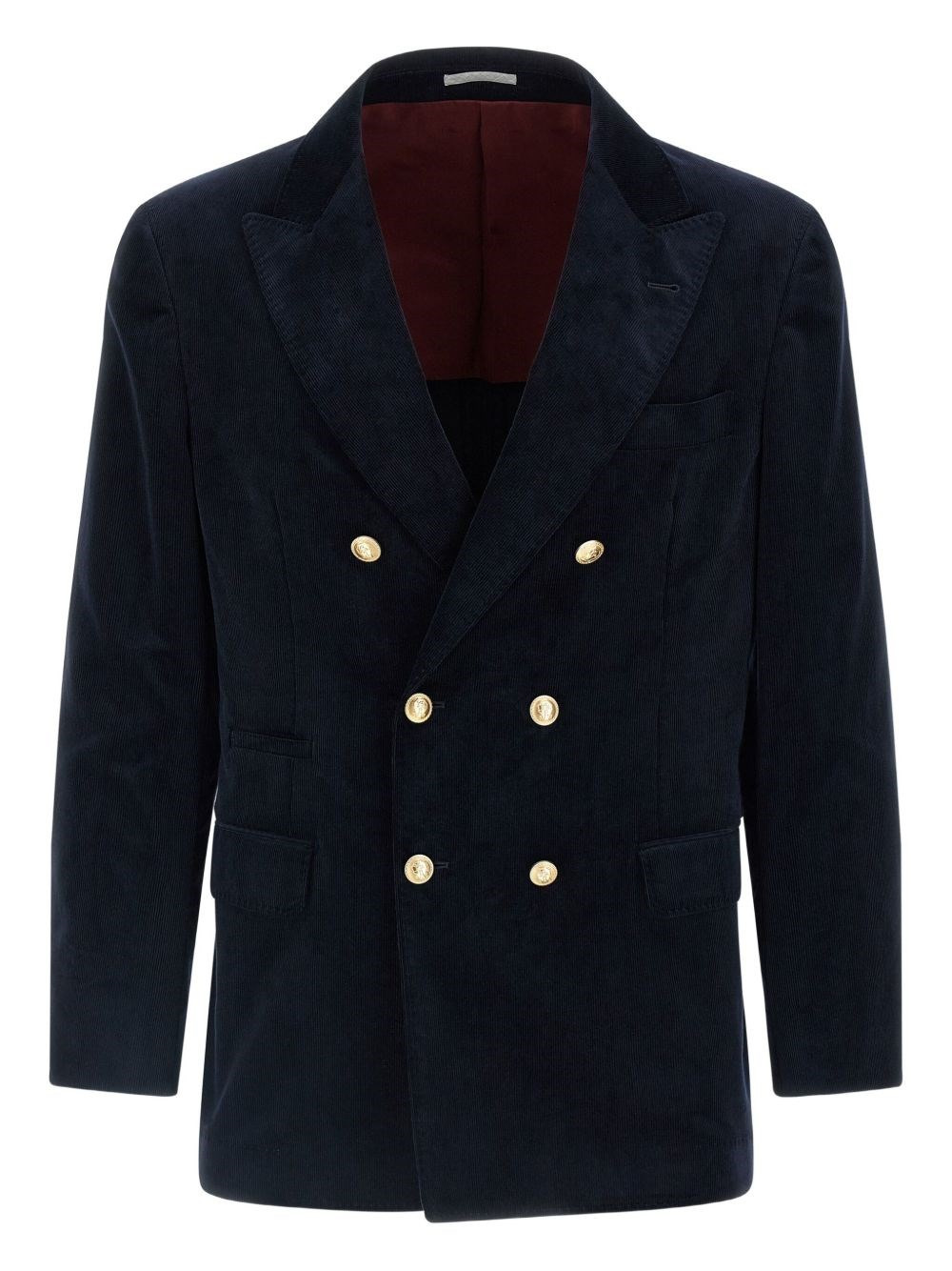 Cotton double-breasted jacket - 1
