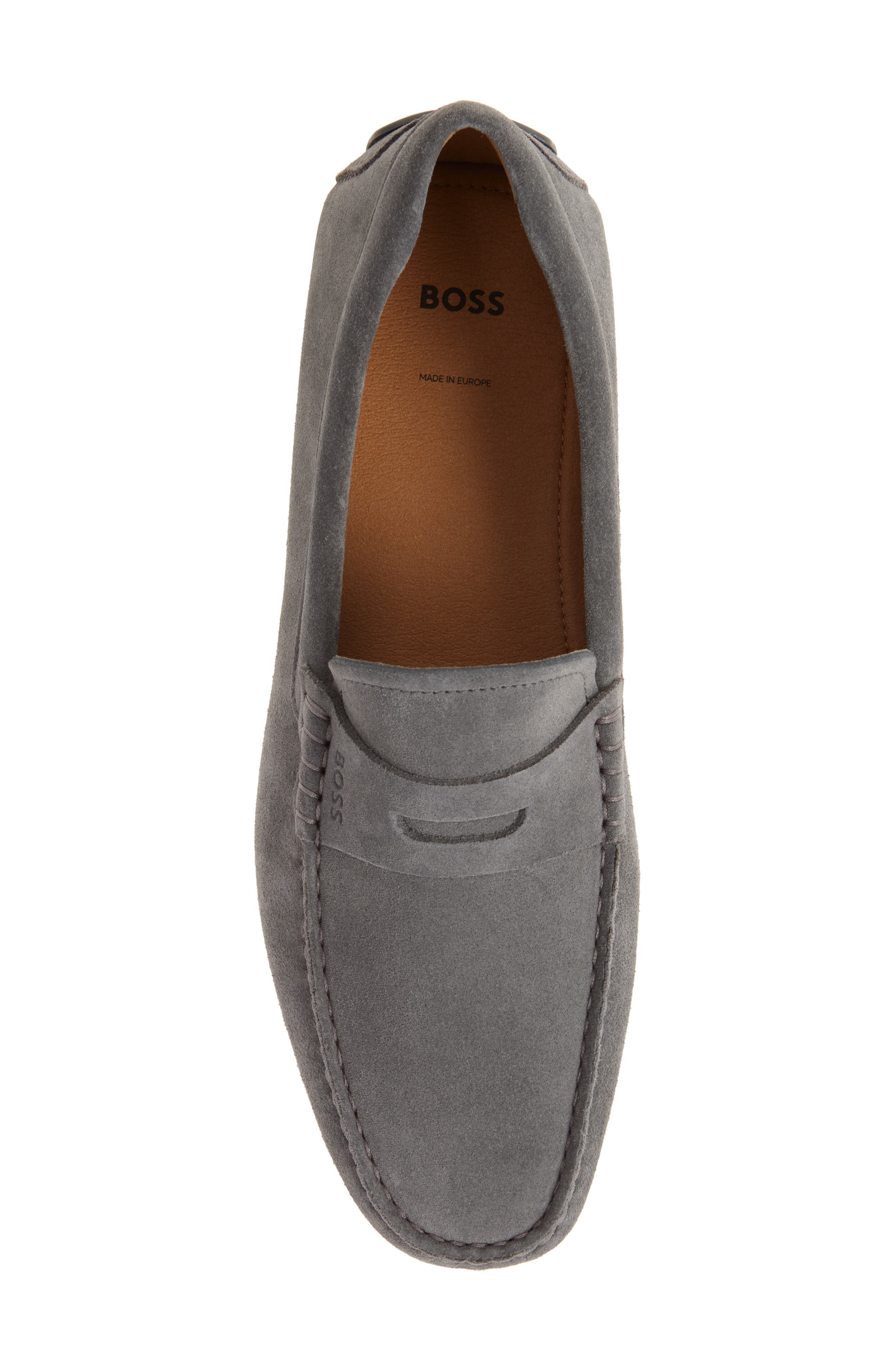 BOSS Noel Penny Loafer in Medium Grey at Nordstrom - 5