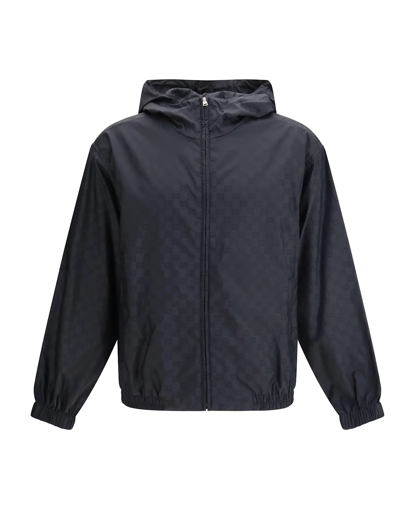 Gg Jacquard Nylon Zip Jacket - 1