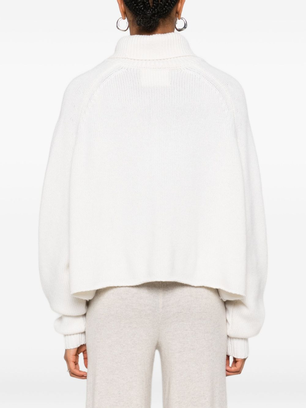 turtleneck cropped sweater - 4