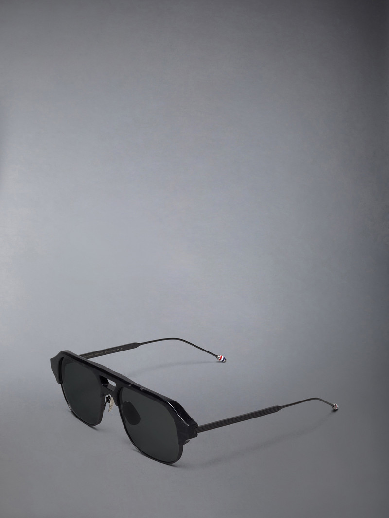 Thom Browne ACETATE AND TITANIUM AVIATOR PILOT SUNGLASSES outlook