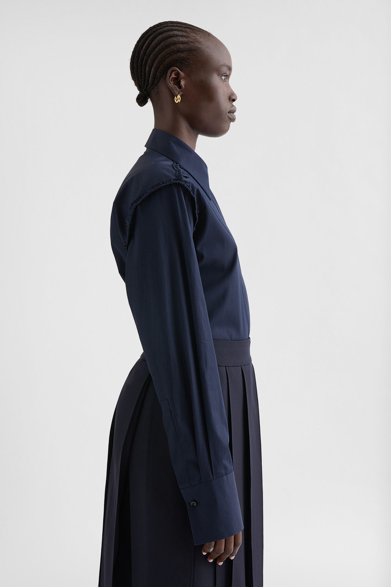 Cotton Poplin Ruffle Shirt 3