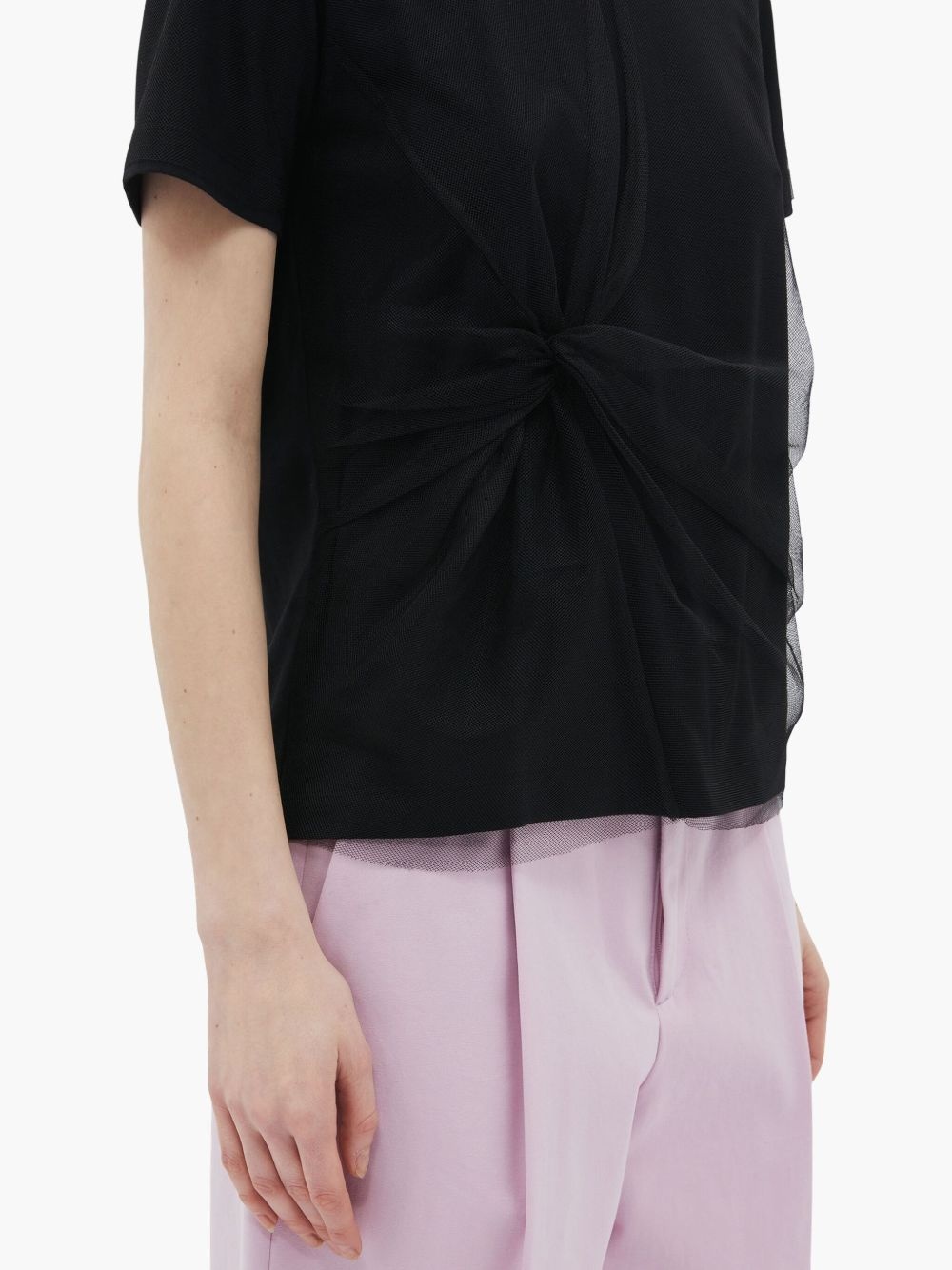 gathered cotton t-shirt - 5