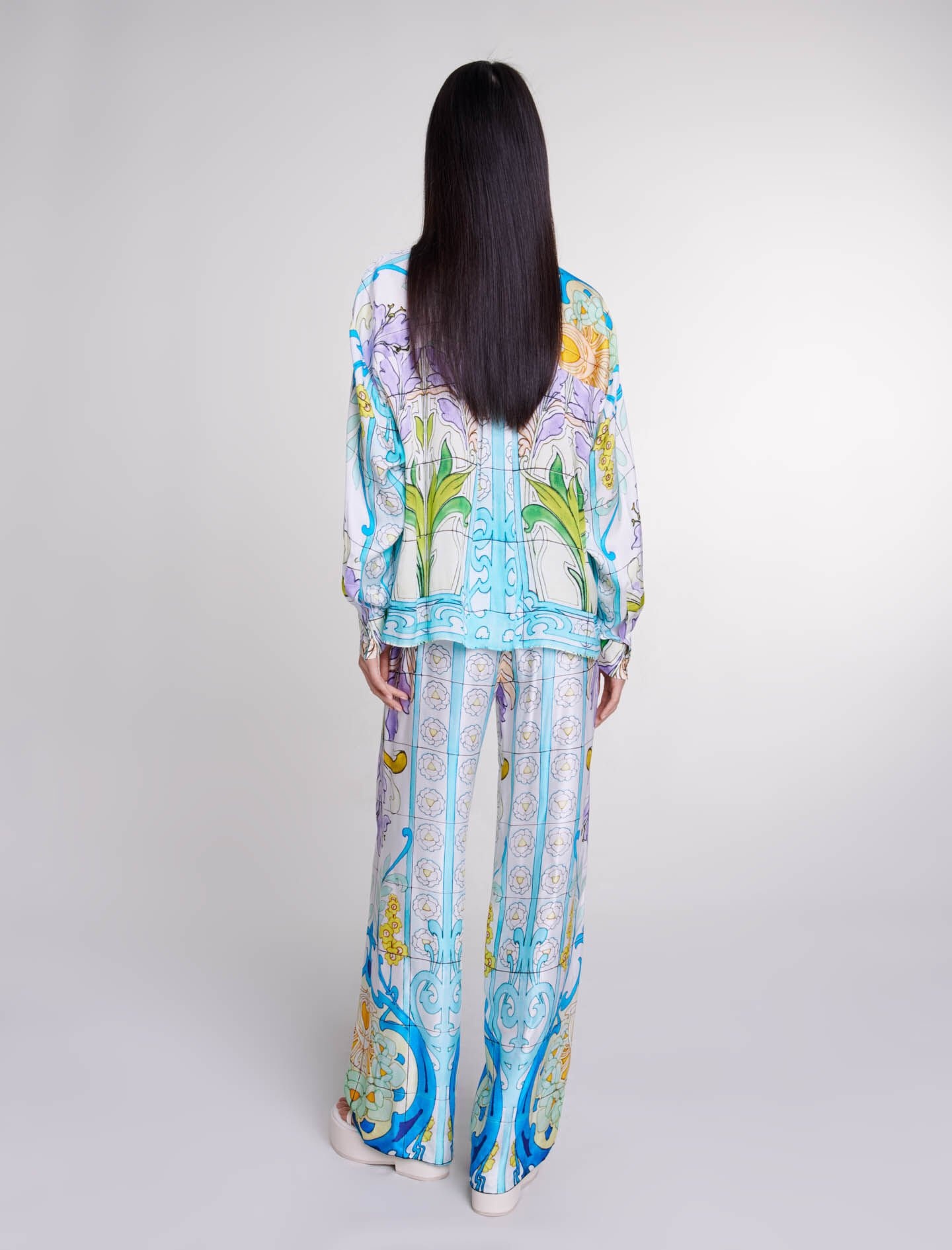 Satin-effect patterned shirt - 4