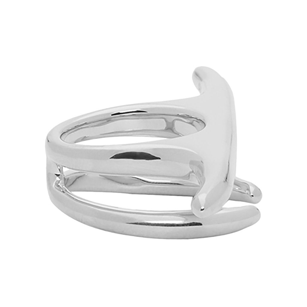 AMBUSH LIQUID MULTI FINGER RING - SILVER - 3