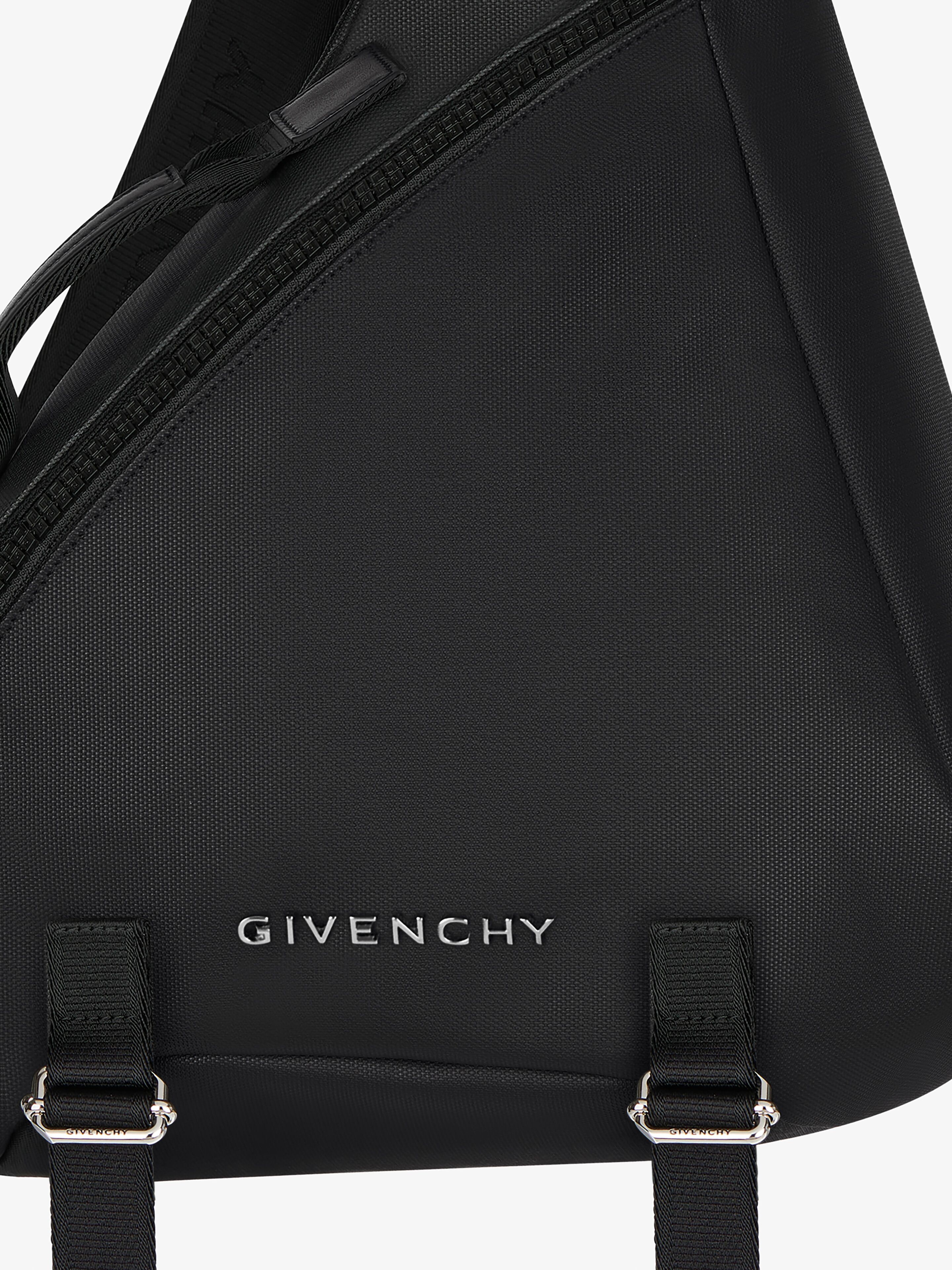 MEDIUM G-ZIP TRIANGLE BAG IN COATED CANVAS - 6