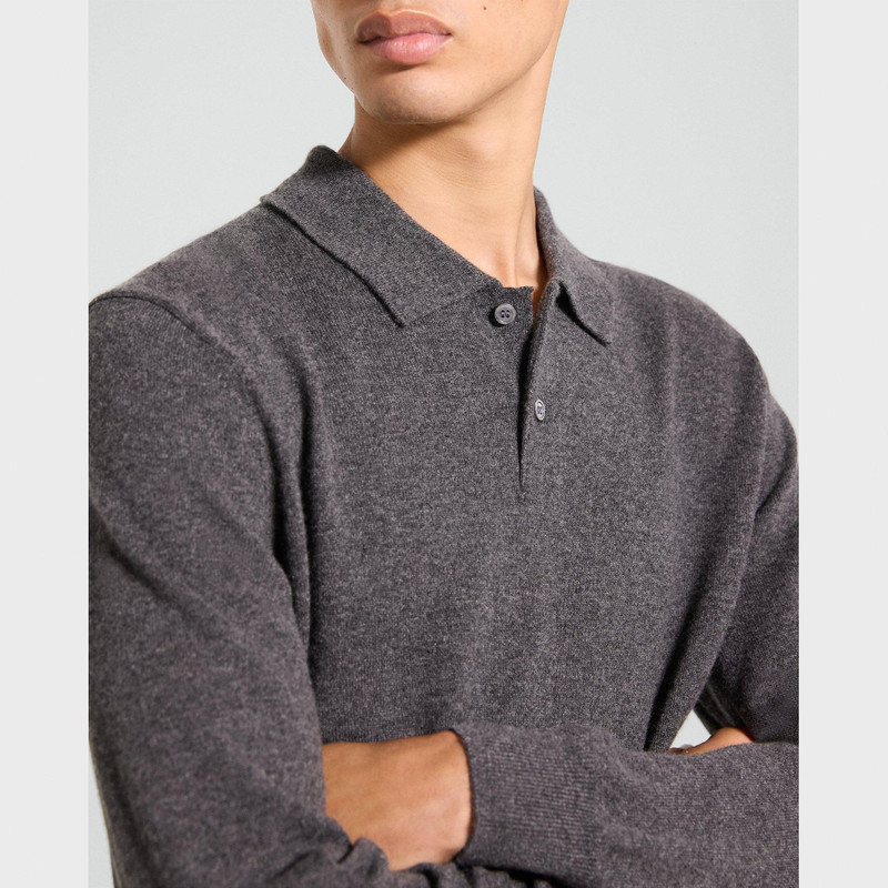 Goris Long-Sleeve Polo Shirt in Cashmere 5