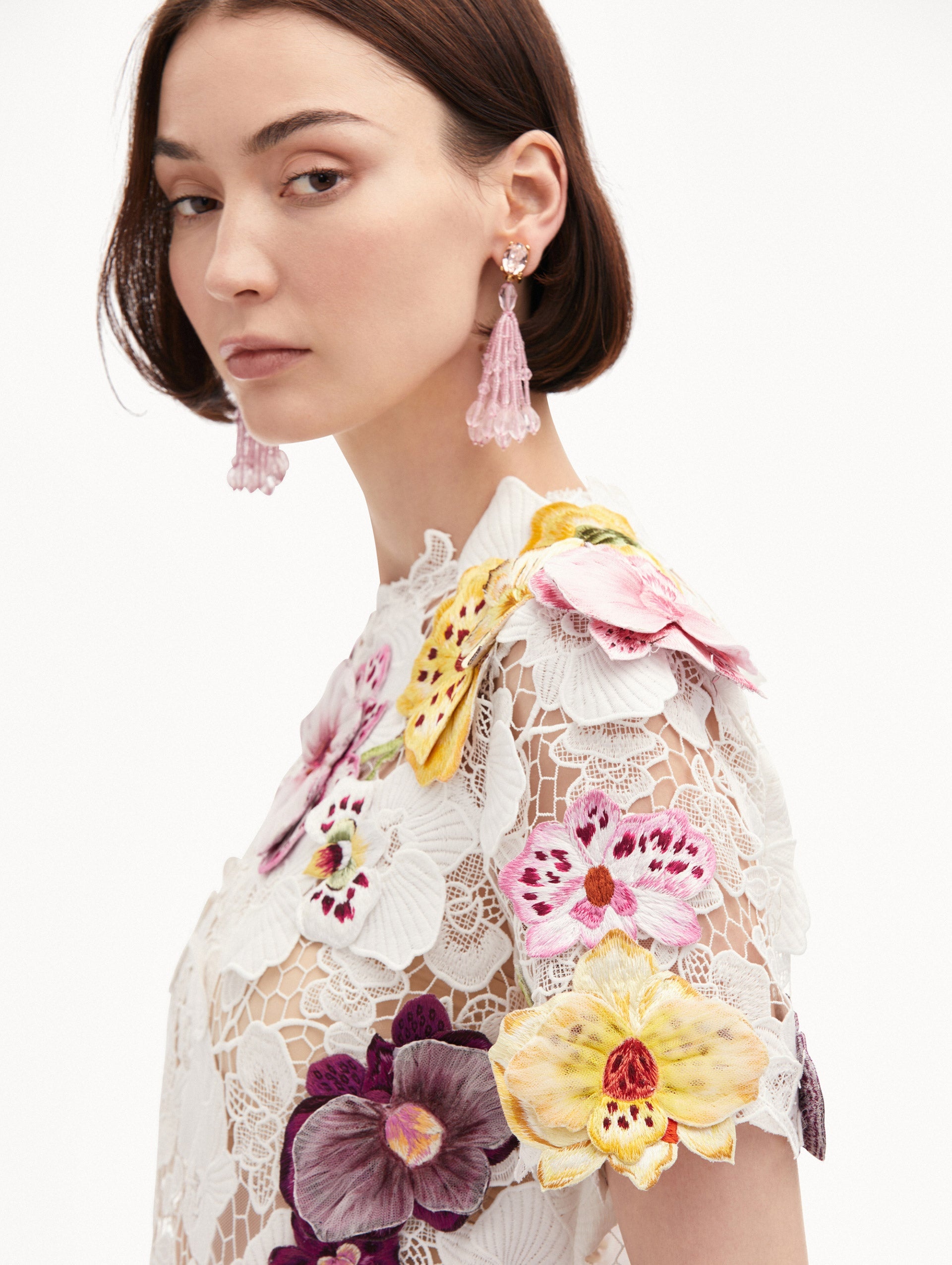 ORCHID EMBROIDERED GUIPURE BLOUSE - 6