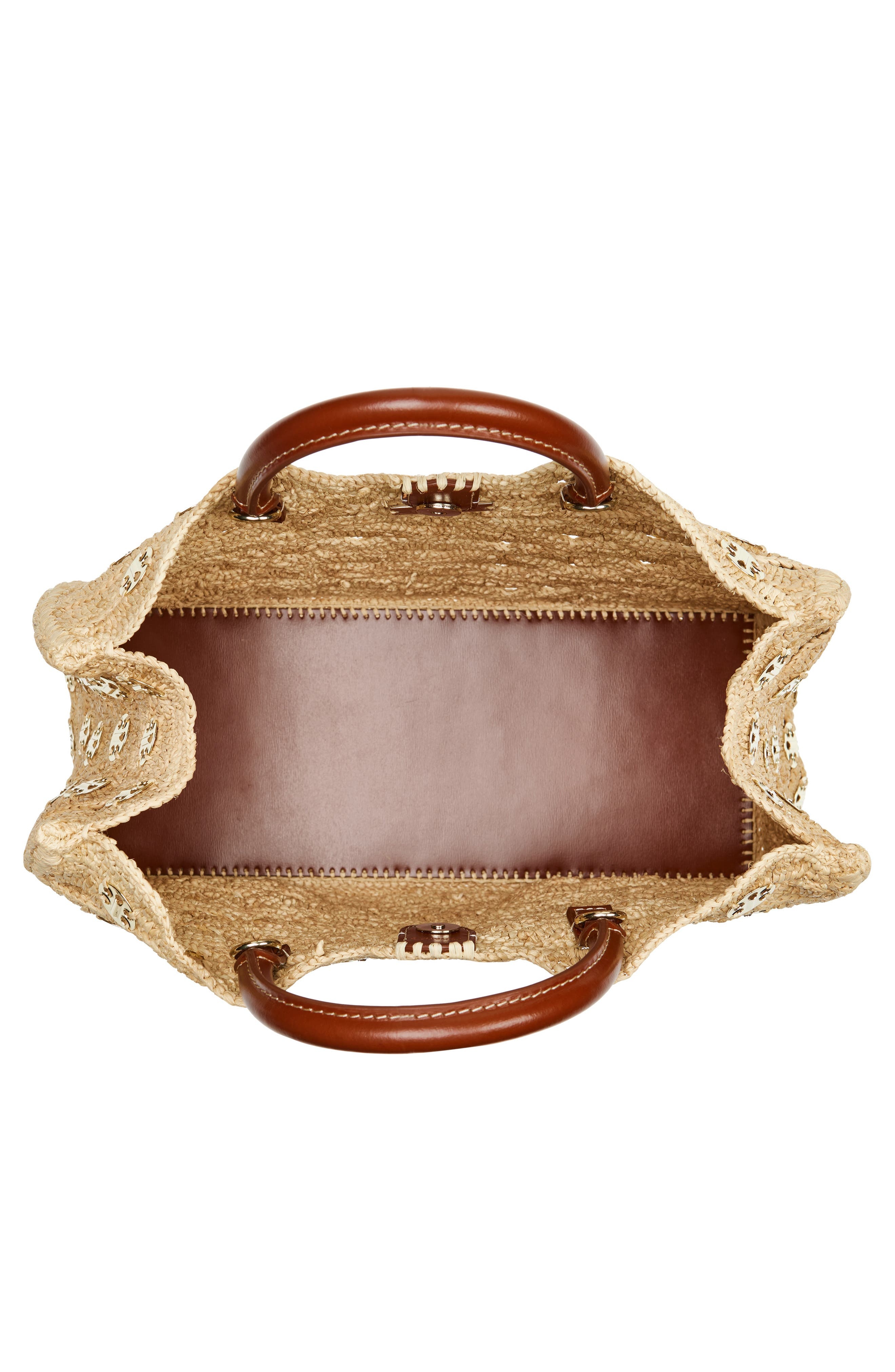 Rabanne Raffia Disc Tote in Natural /Light Gold at Nordstrom - 5