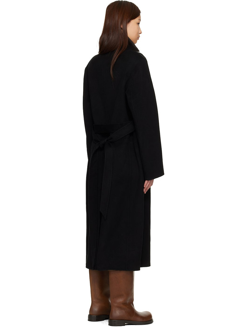 Black Double-Breasted Coat 3