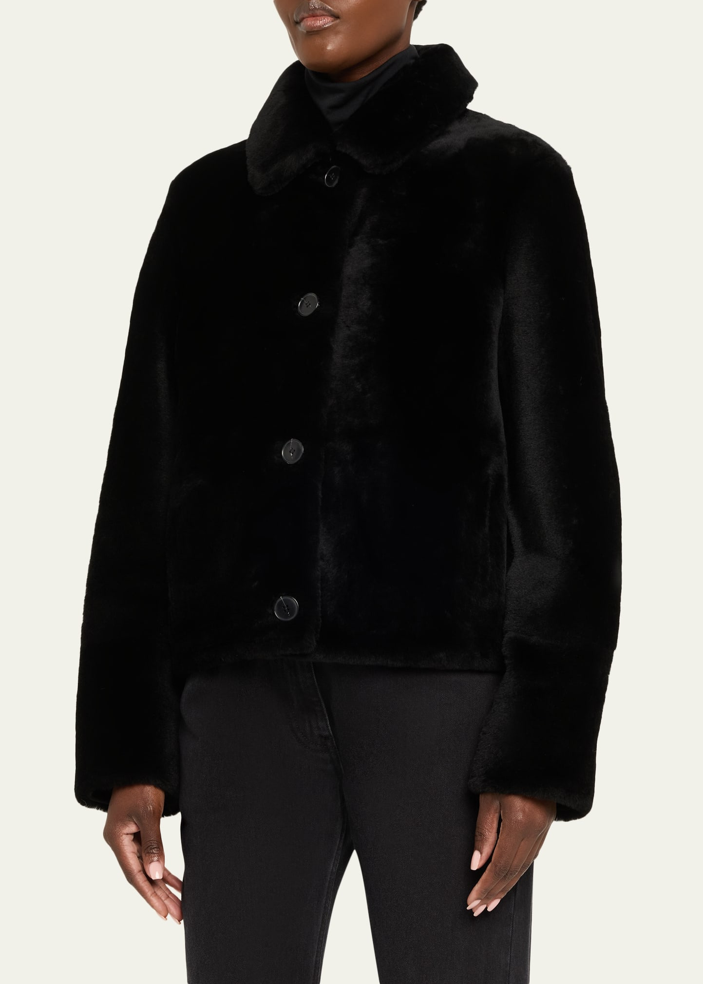 Tailored Shearling Coat - 4
