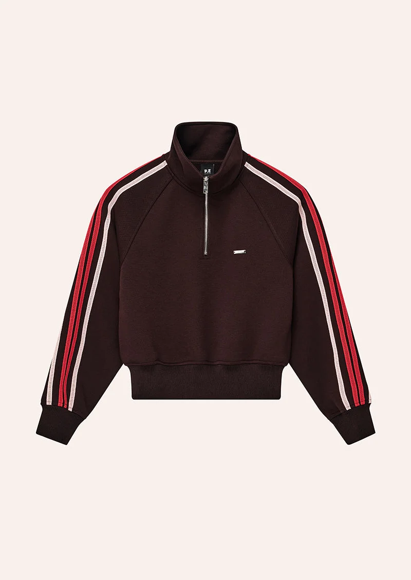 SCOUT QUARTER ZIP IN DARK PLUM - 1