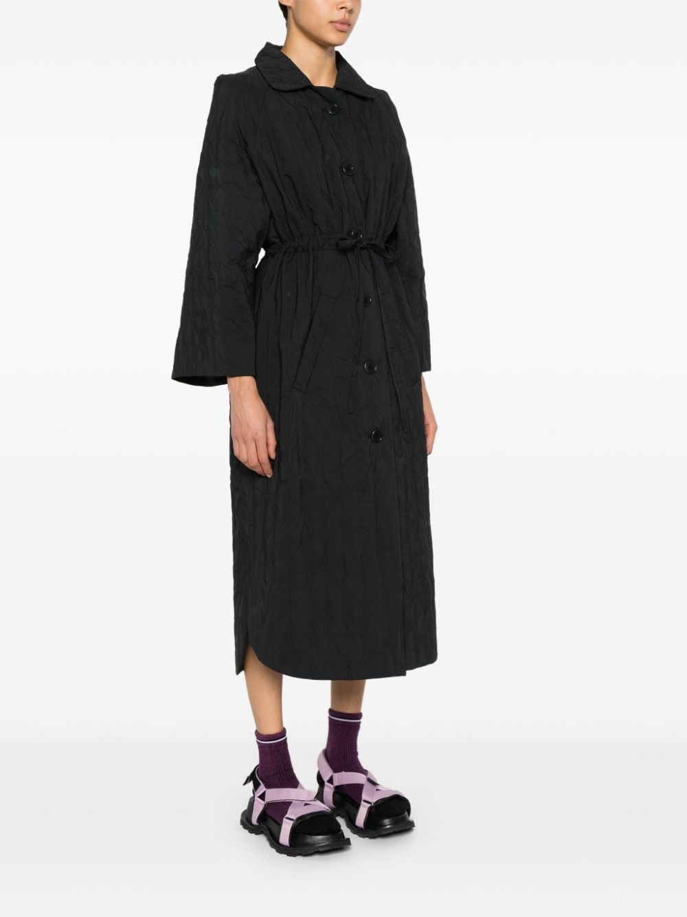 Long Bind quilted coat - 3