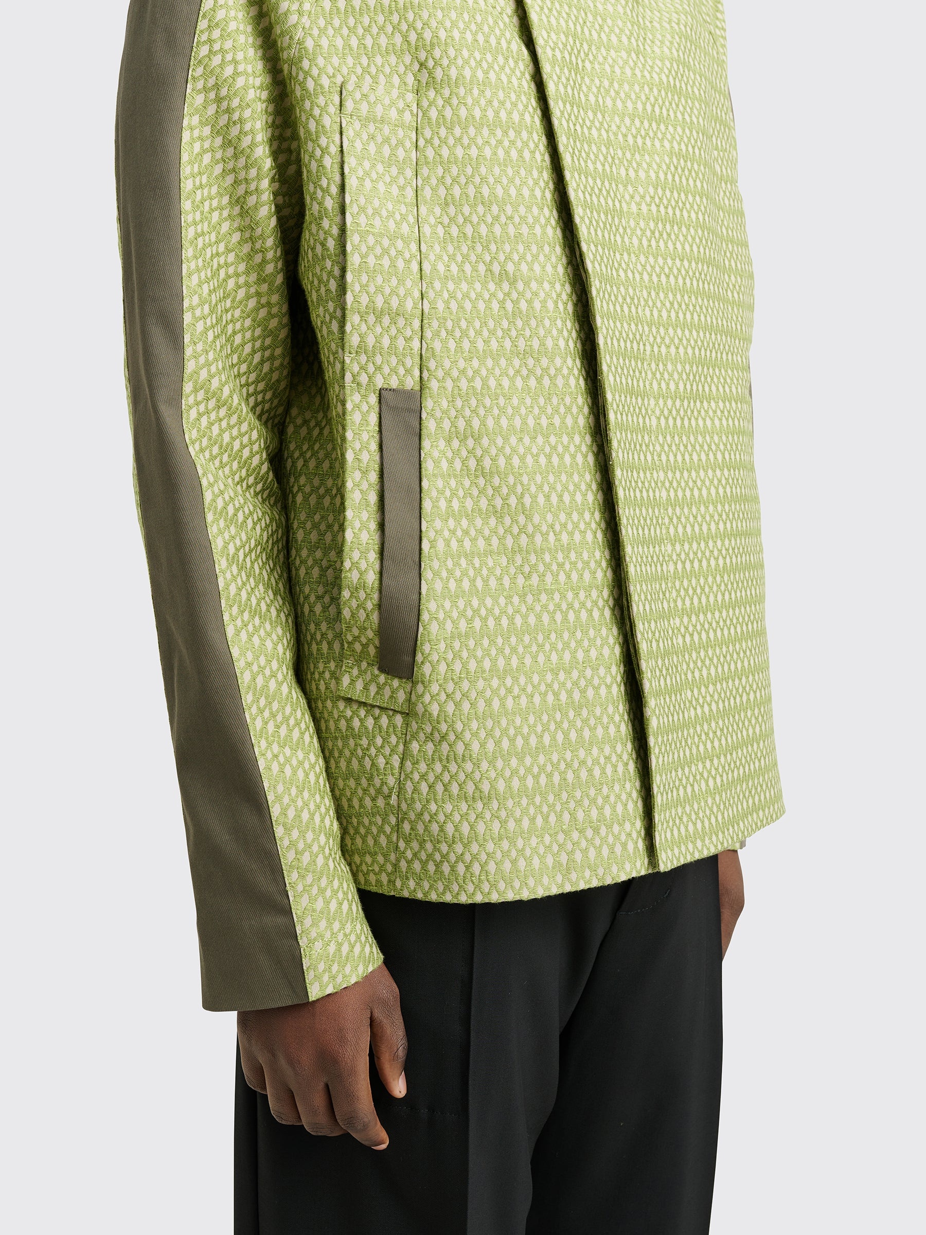 Kiko Kostadinov KIKO KOSTADINOV TONKIN CONTRAST JACKET GREEN