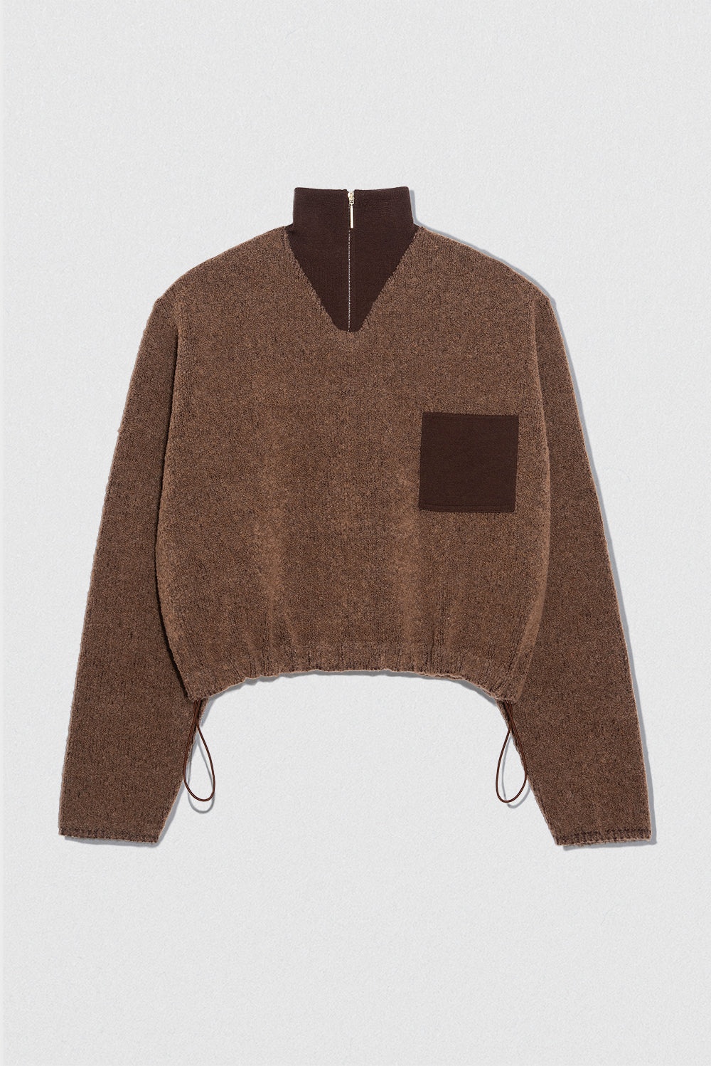 ELDER SWEATER BROWN MELANGE CASHWOOL - 1