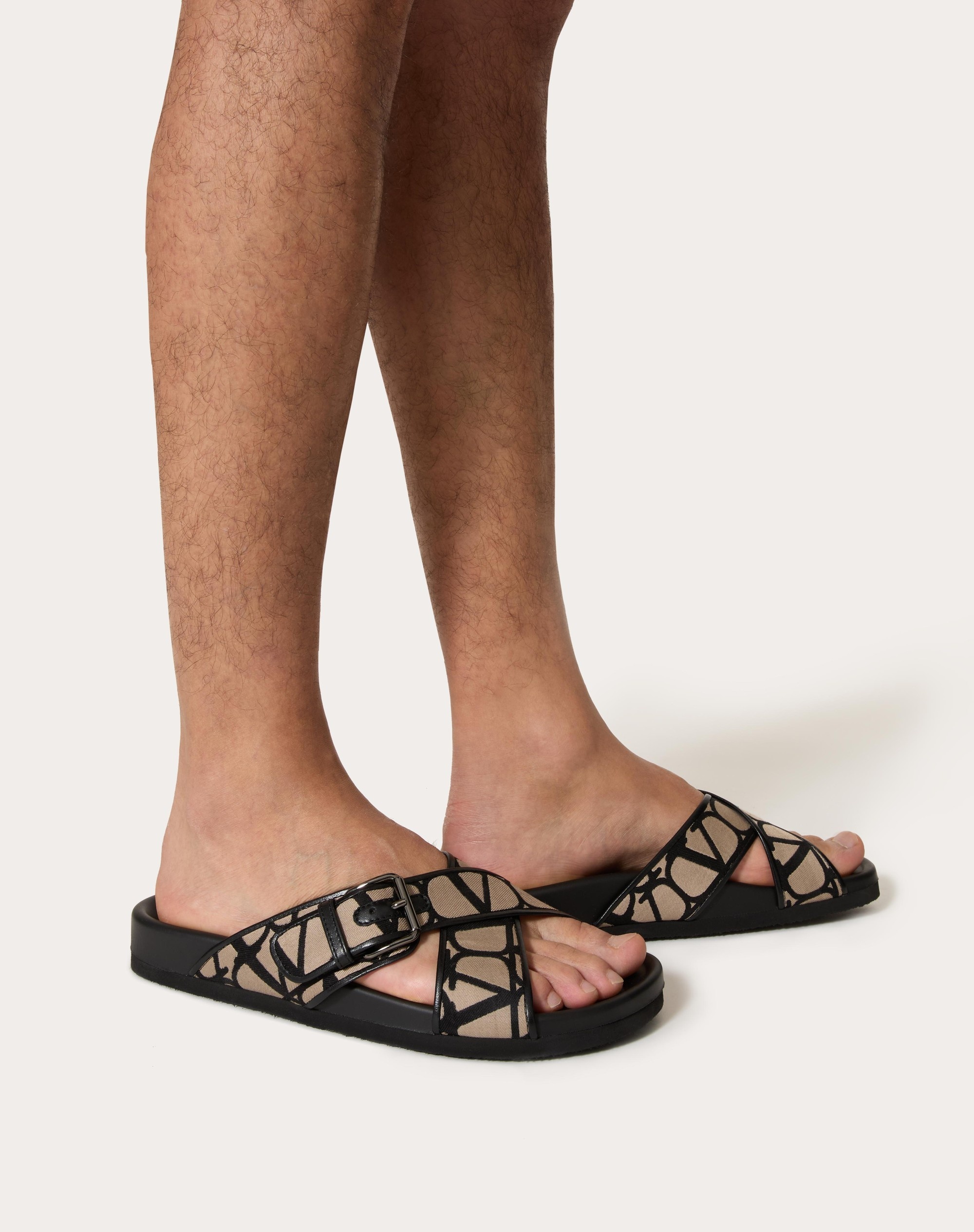【Valentino】FUSSFRIEND SLIDE◆4W0S0IZ5VRN Valentino FUSSFRIEND SLIDE SANDAL IN TOILE ICONOGRAPHE