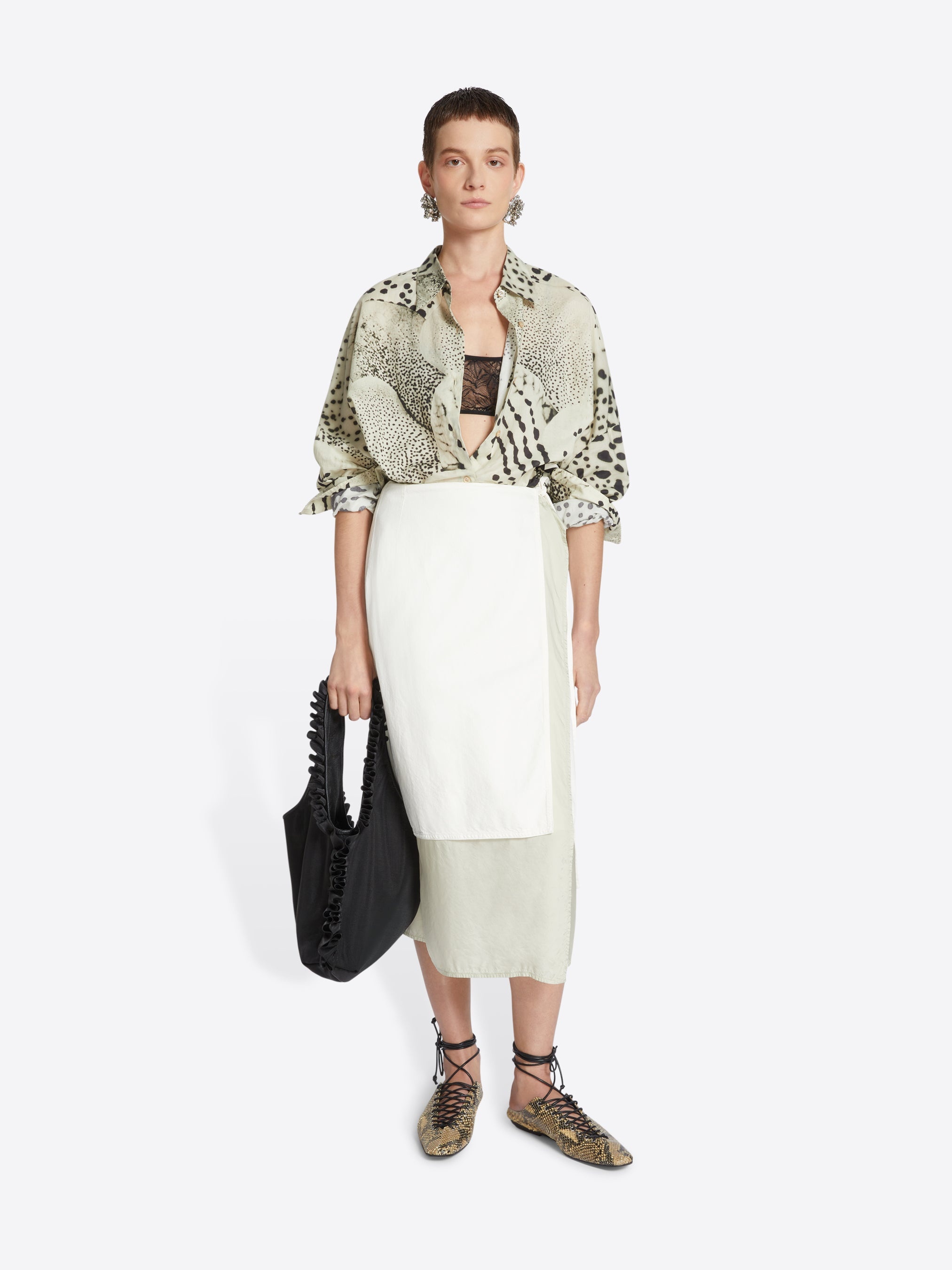 【DRIES VAN NOTEN】Floral ビーチカバーアップ コットン100% Dries Van Noten COTTON COCOON SHIRT | REVERSIBLE