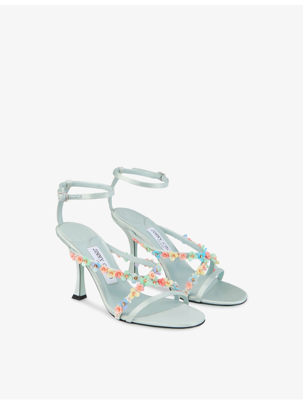 Blanche 90 Satin Heeled Sandals - 3