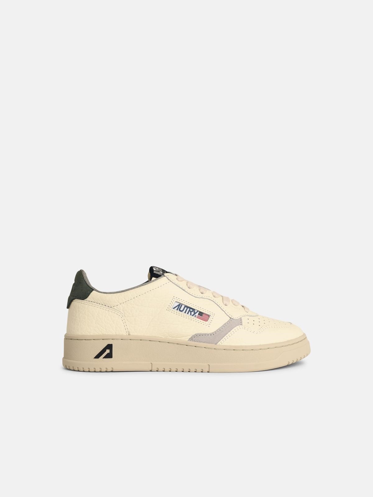 WHITE LEATHER SNEAKERS - 1
