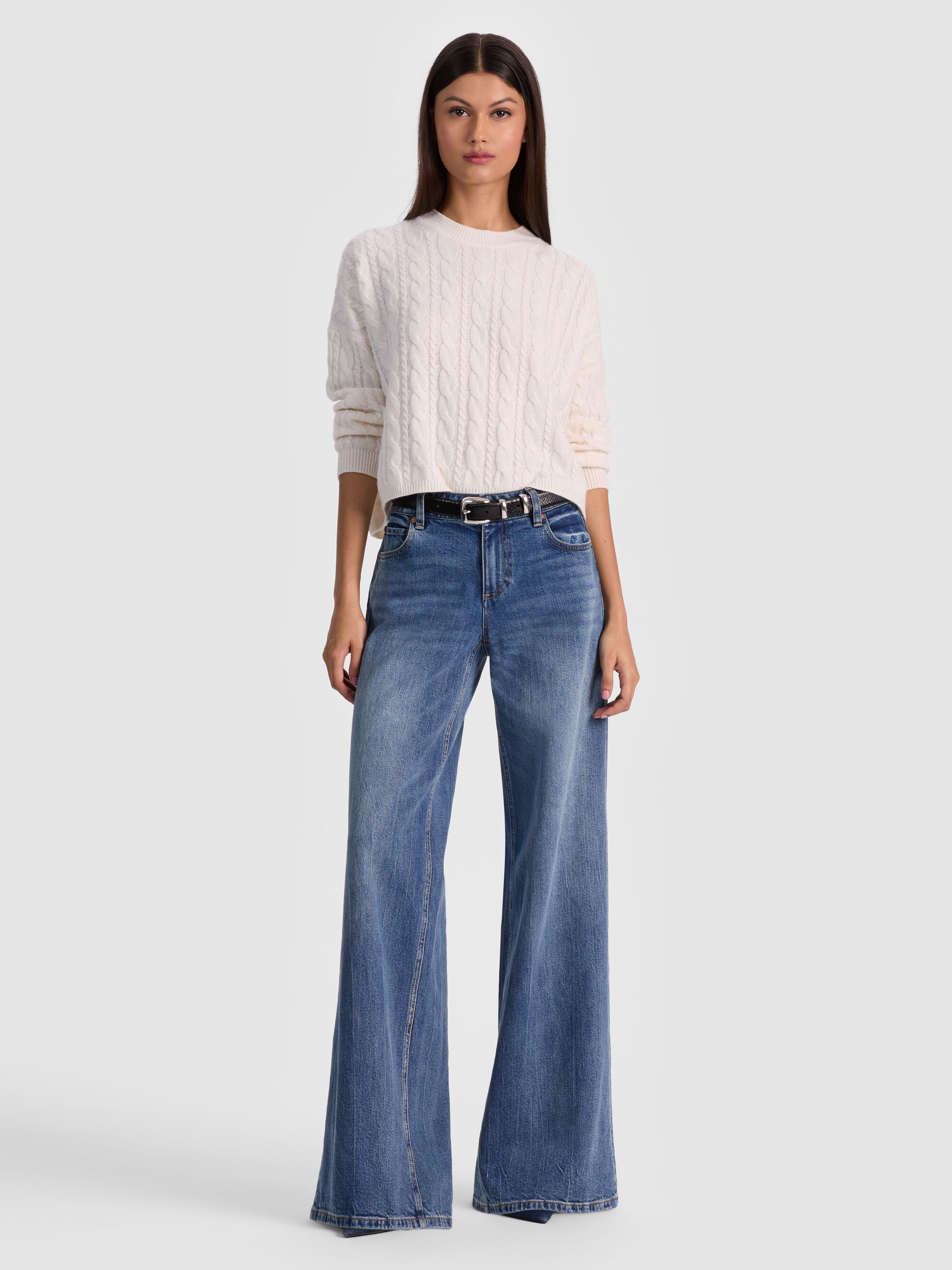CECILIE CASHMERE CABLEKNIT PULLOVER - 3