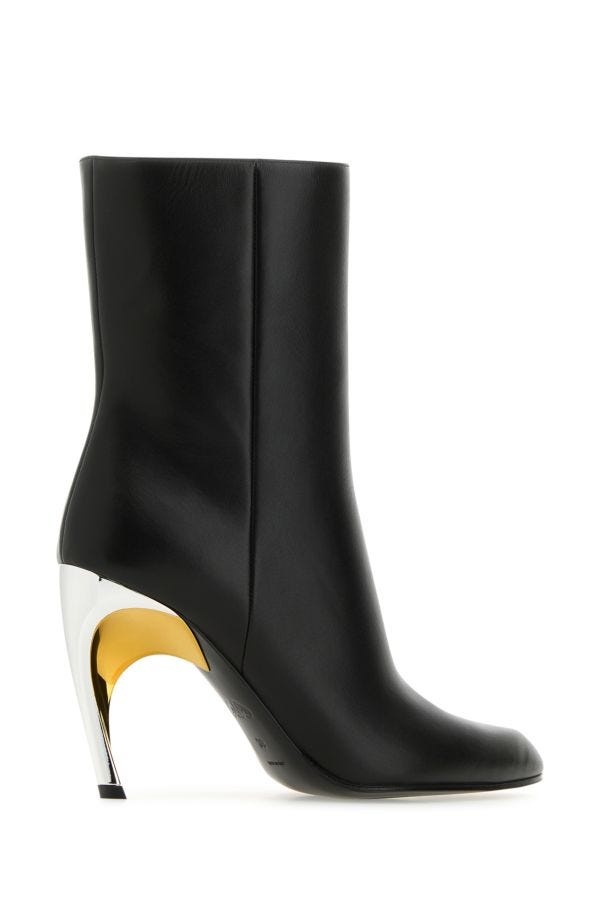 Black leather Armadillo ankle boots - 3