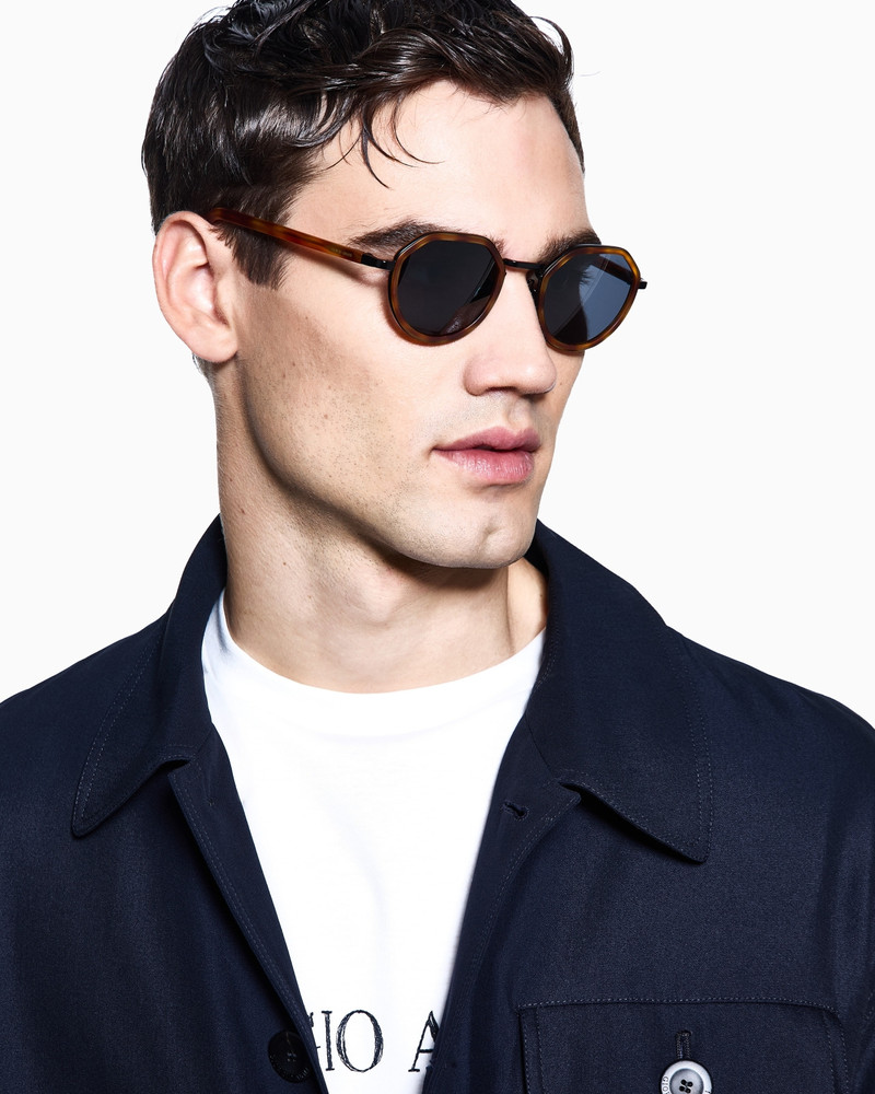 GIORGIO ARMANI MEN’S ROUND SUNGLASSES outlook