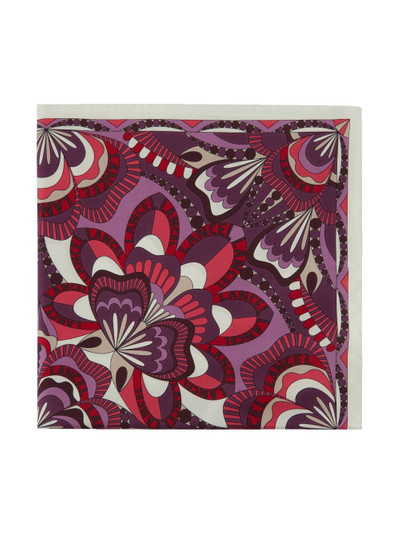 LANCEL floral-print silk scarf outlook