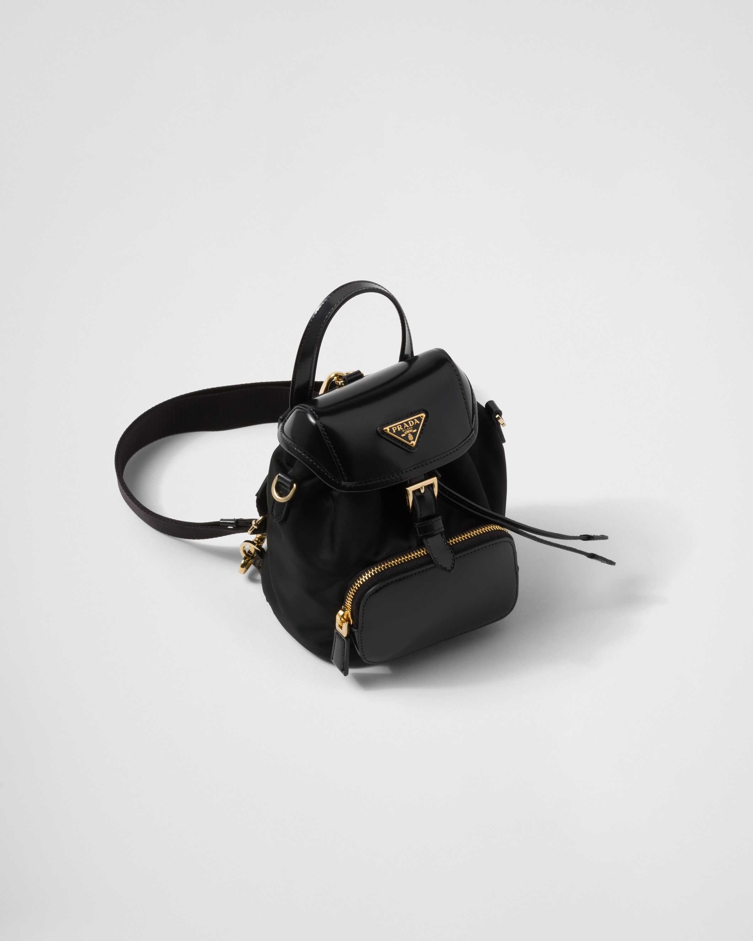 Prada Mini Bag in Re-Nylon and Brushed Leather