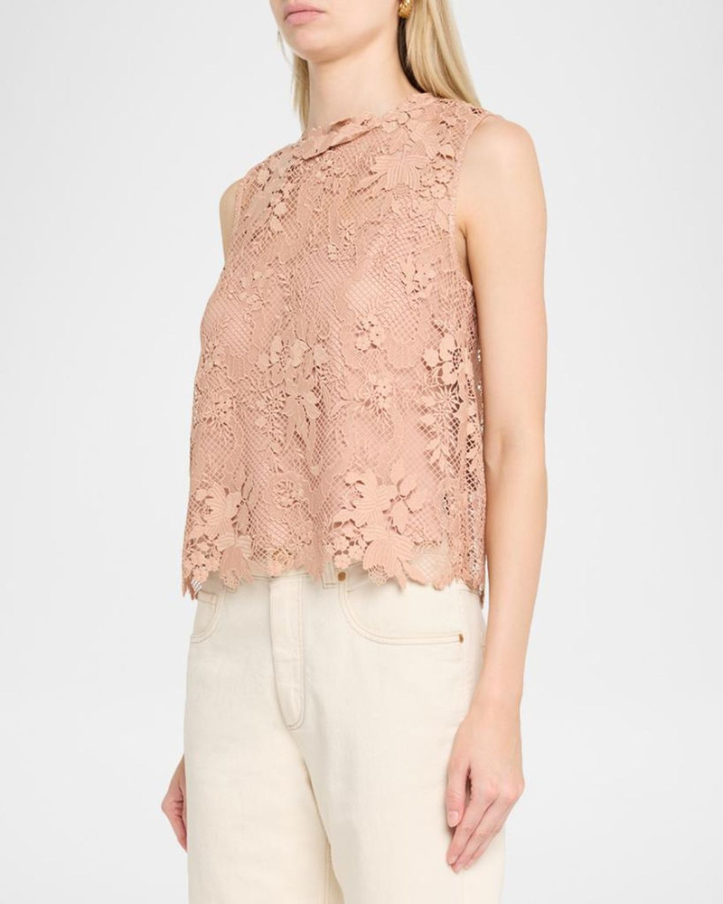 Rayne Sleeveless Botanical Garden Lace Blouse 4