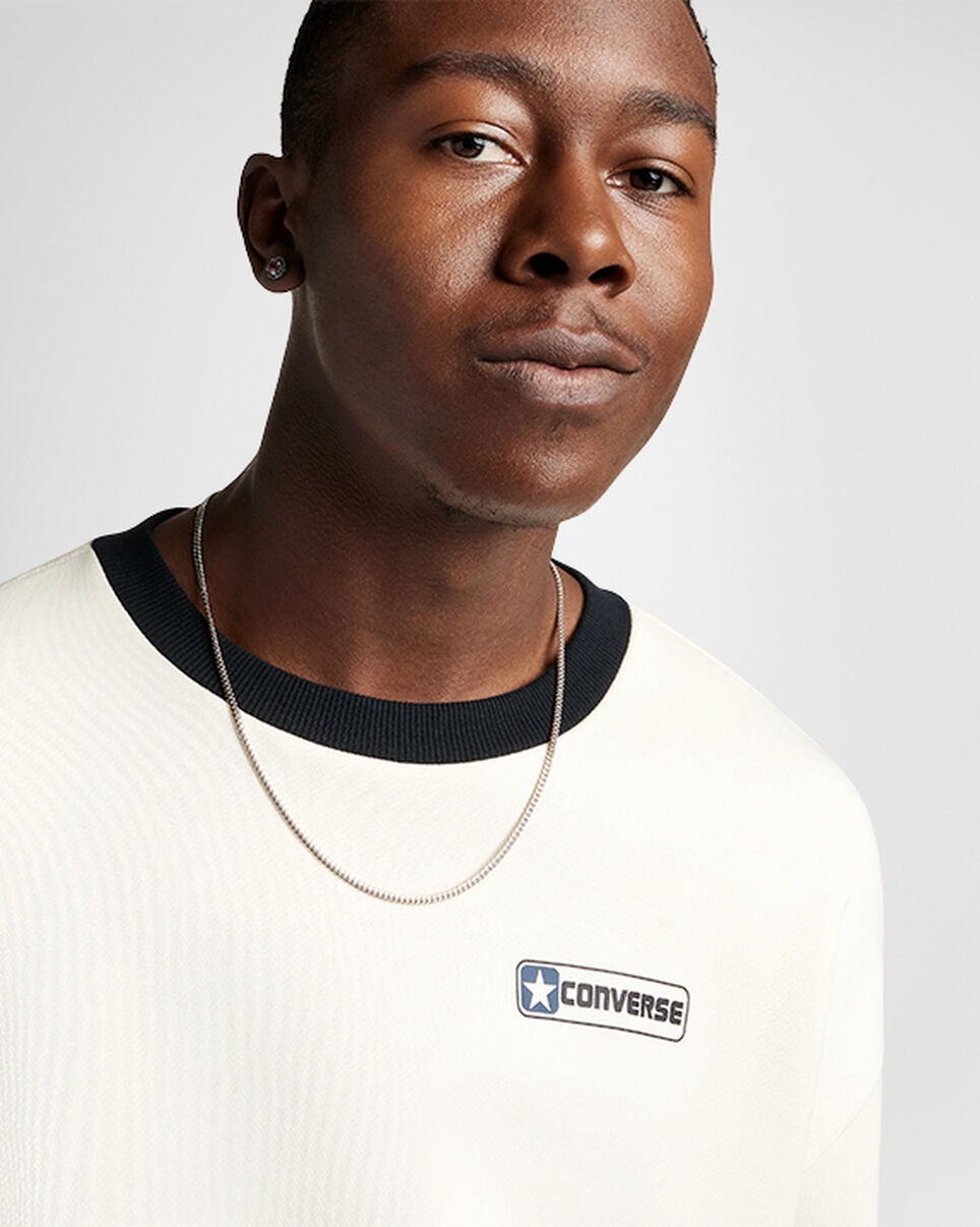 Loose-Fit Ringer Crew Neck - 4