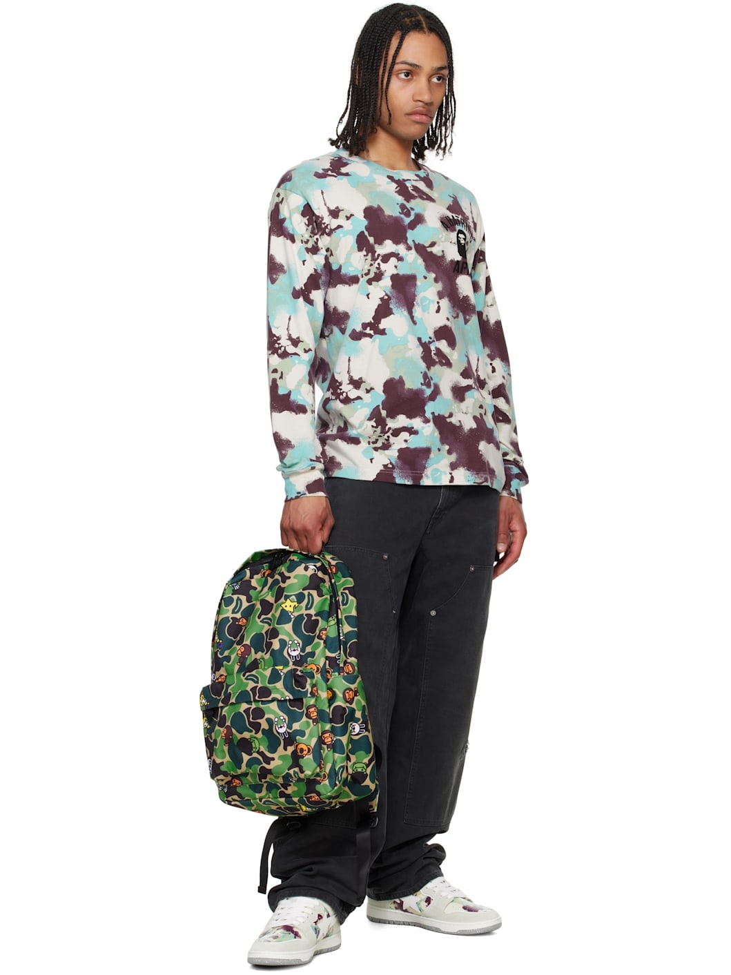Gray 'BAPE' SK8 STA #3 M2 Sneakers - 5
