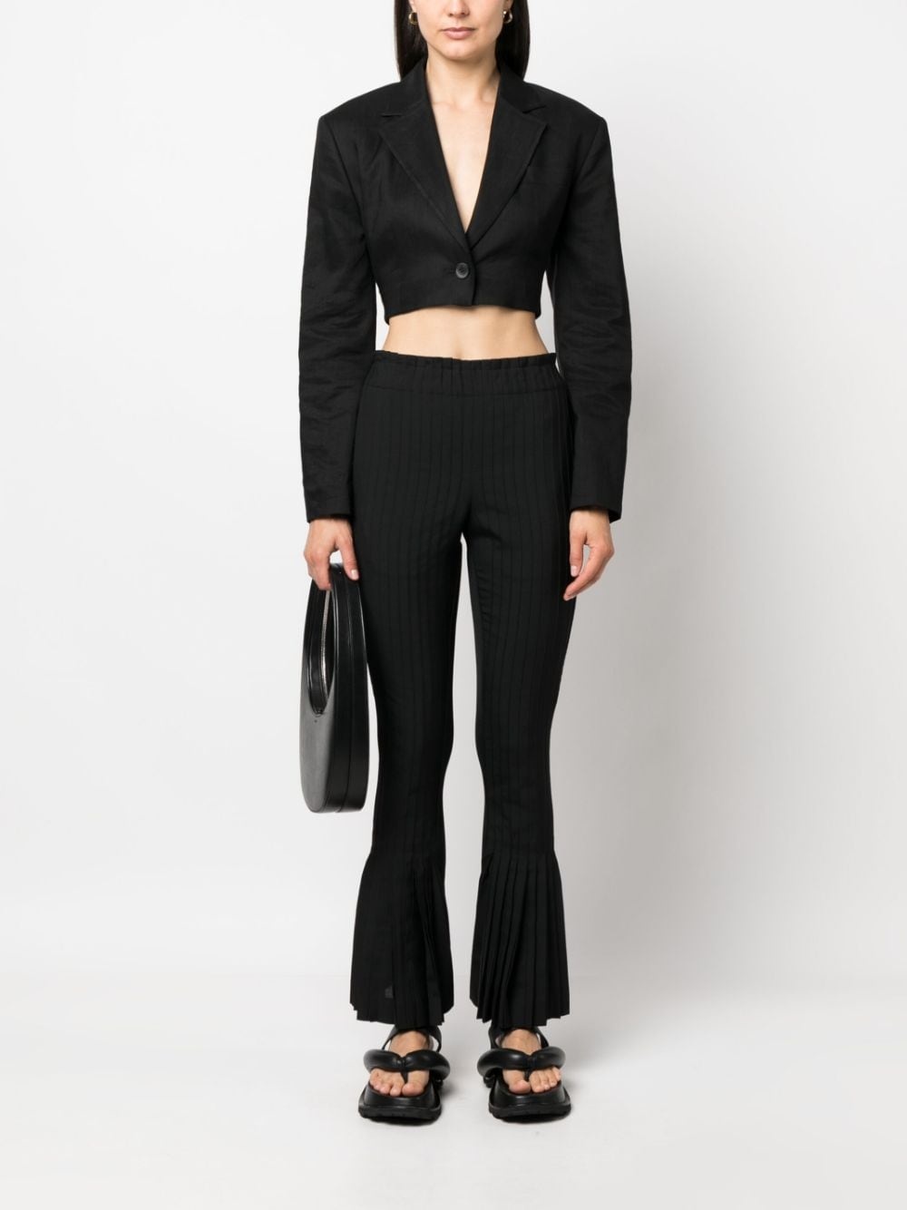 pleated flared trousers - 2
