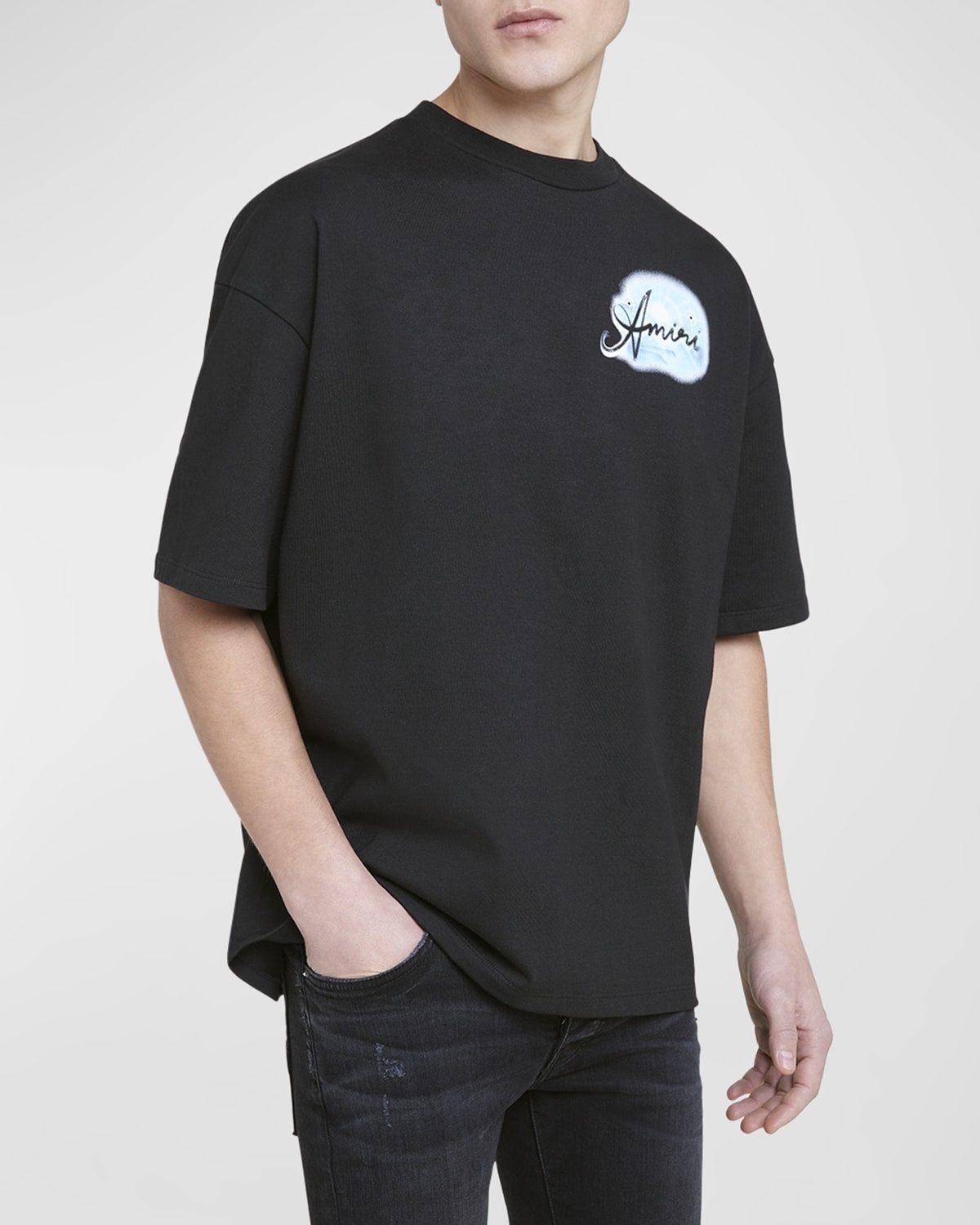 Men's Oversized Airbrush T-Shirt - 6