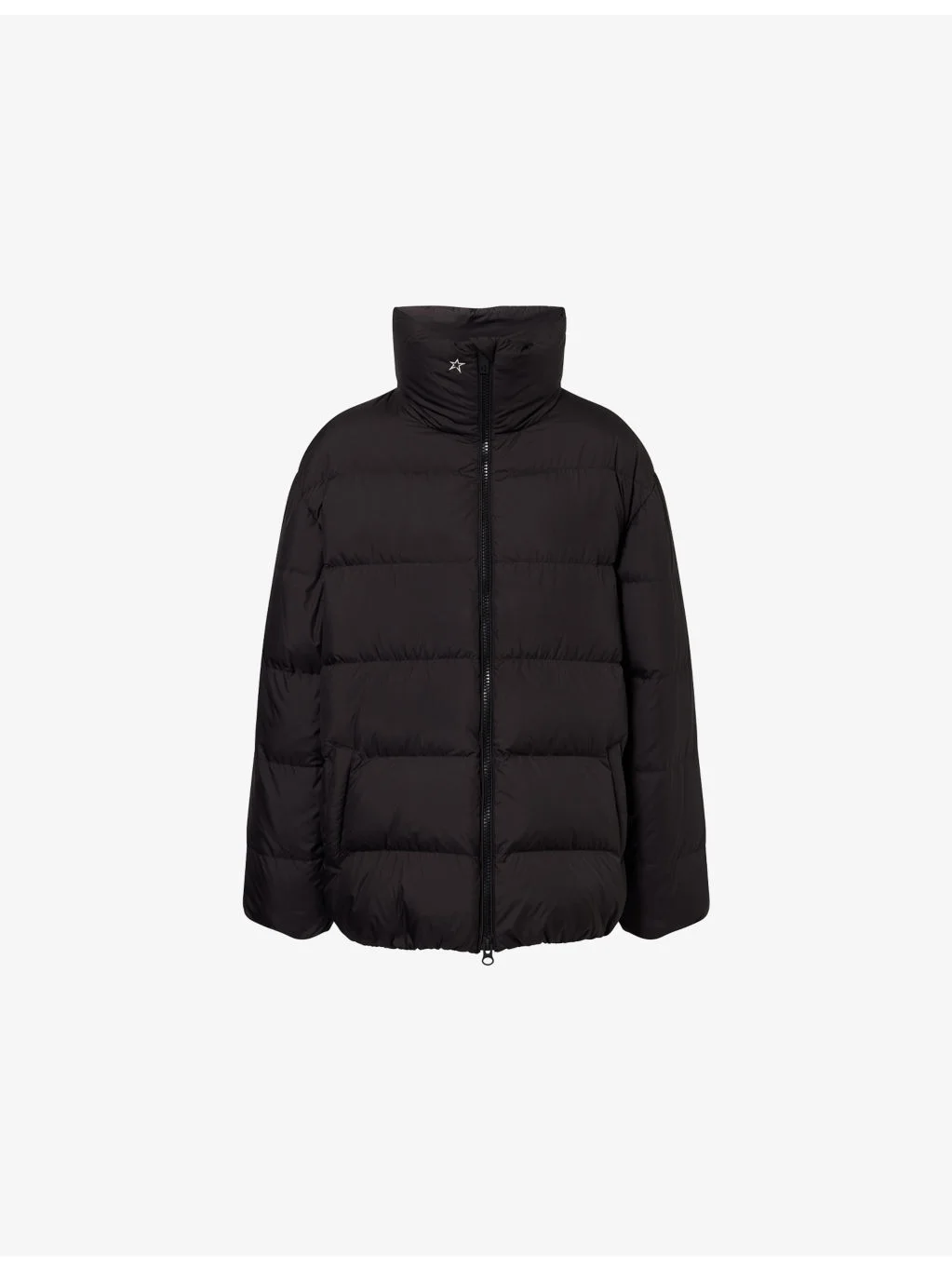 Funnle-Neck Shell-Down Puffer Jacket - 1