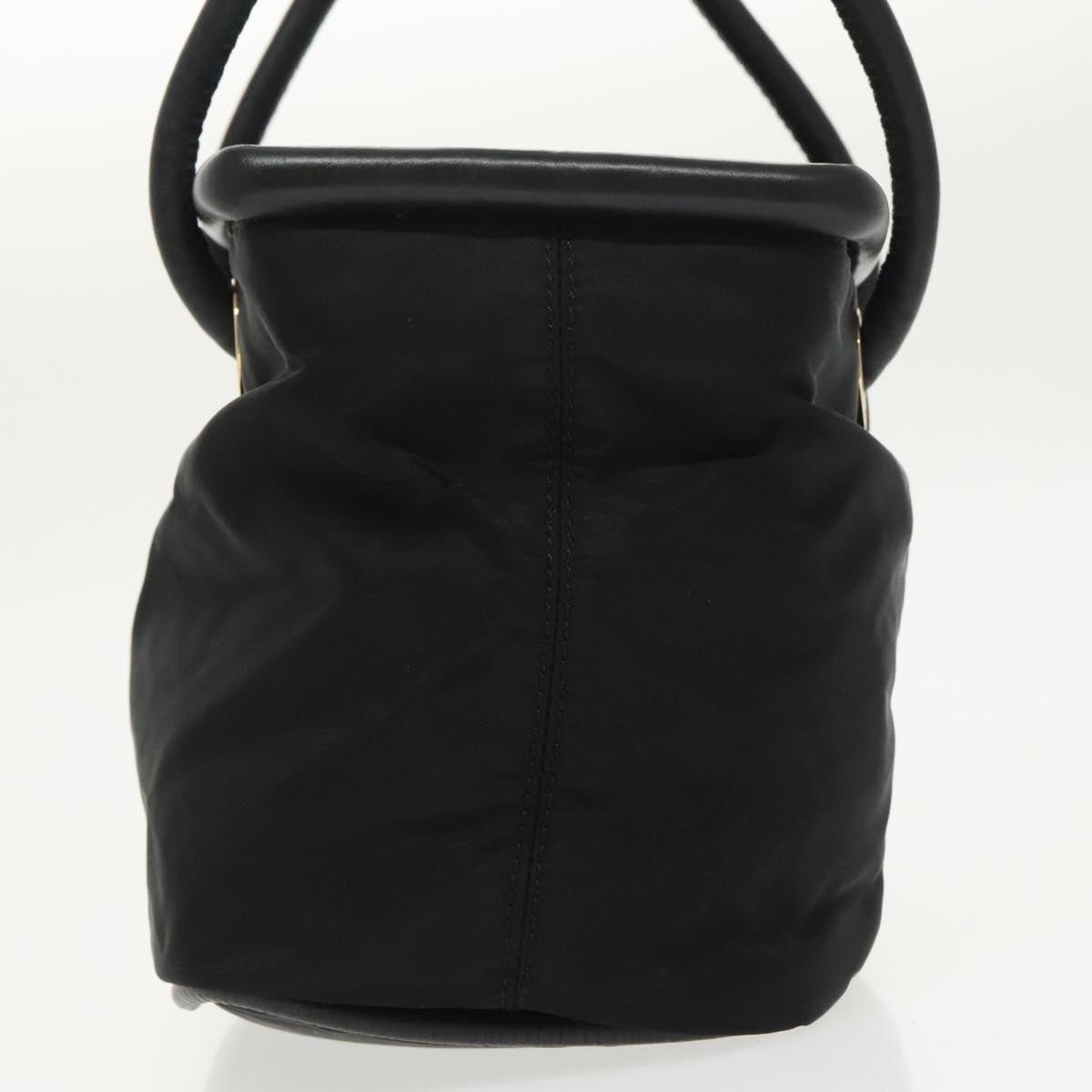 CELINE Hand Bag Nylon Black Gold - 4