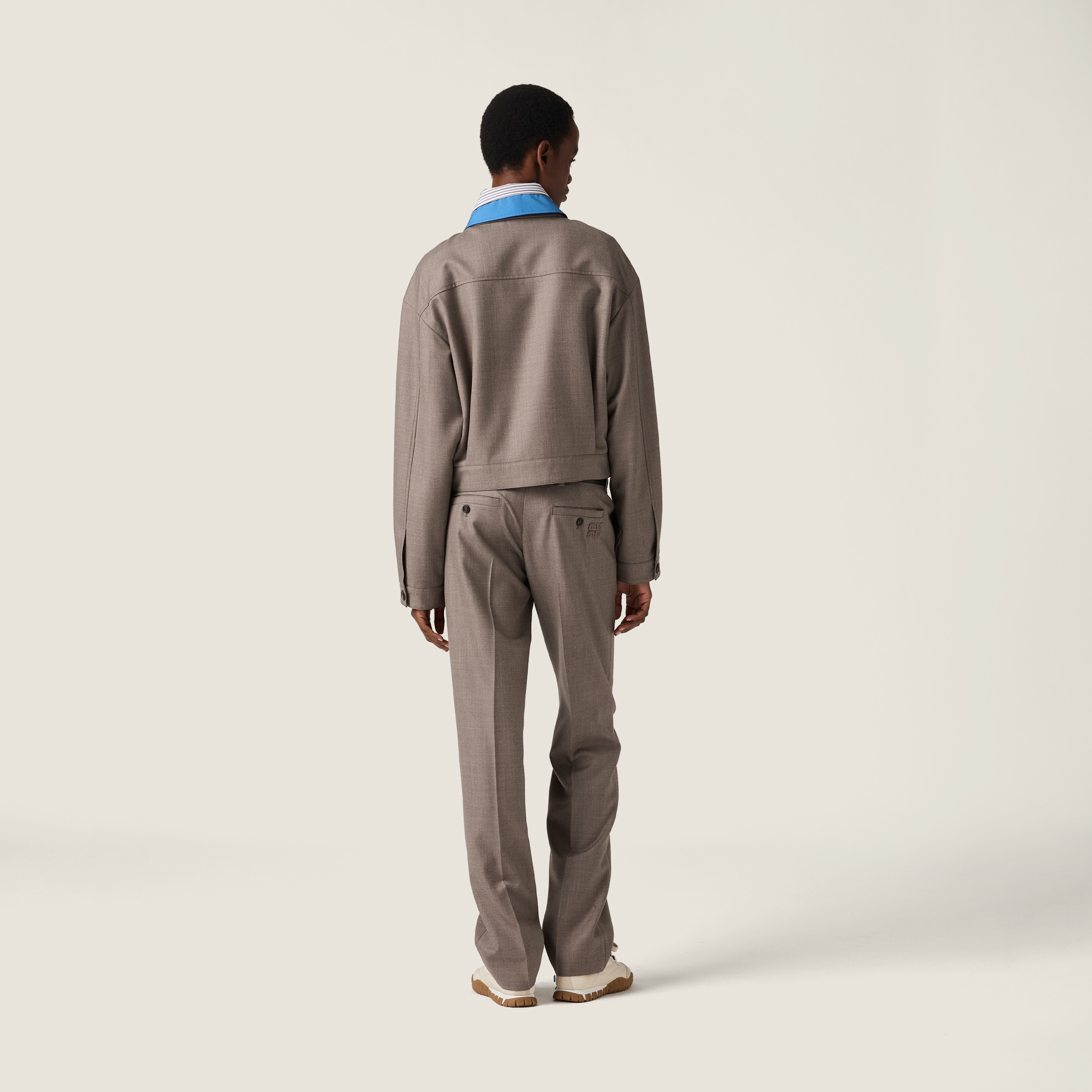 Gabardine blouson jacket - 3