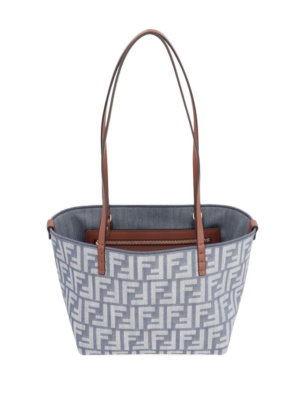 small Roll FF-logo leather-handle tote bag - 4