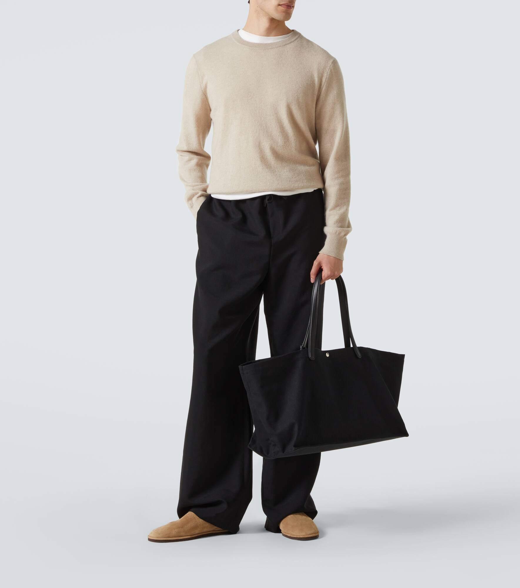 Idaho XL leather-trimmed canvas tote bag - 7
