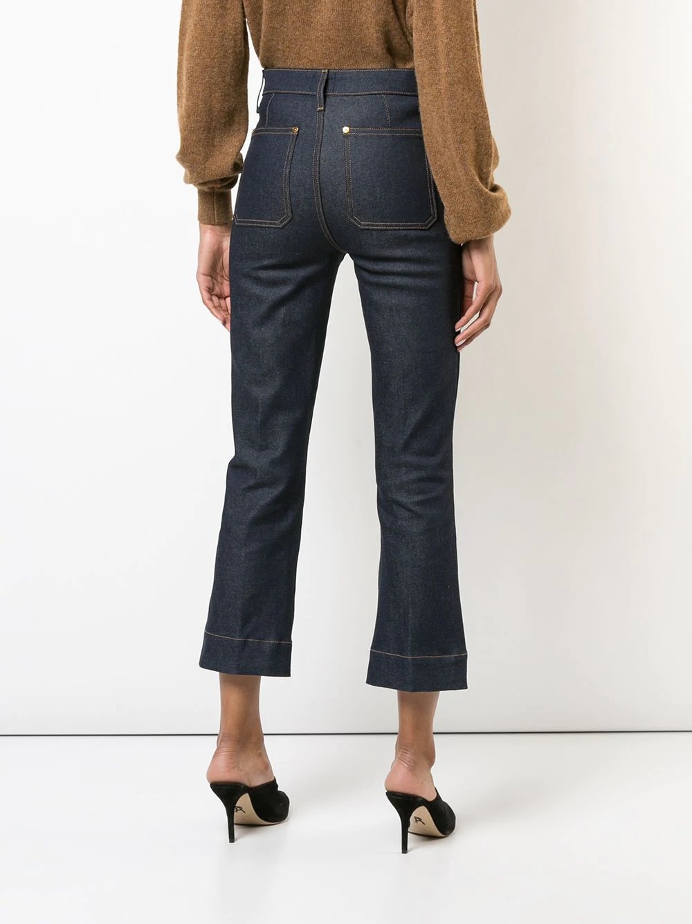 bootcut cropped jeans - 4