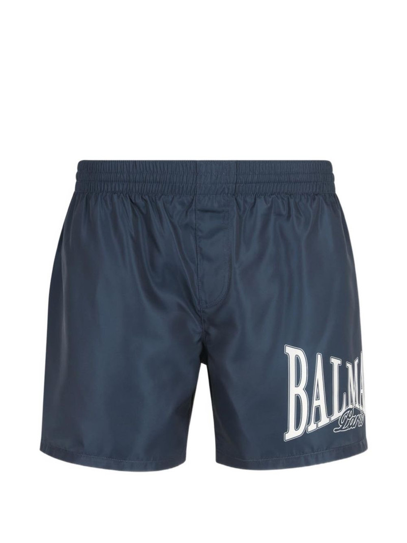 logo-print swim shorts 1