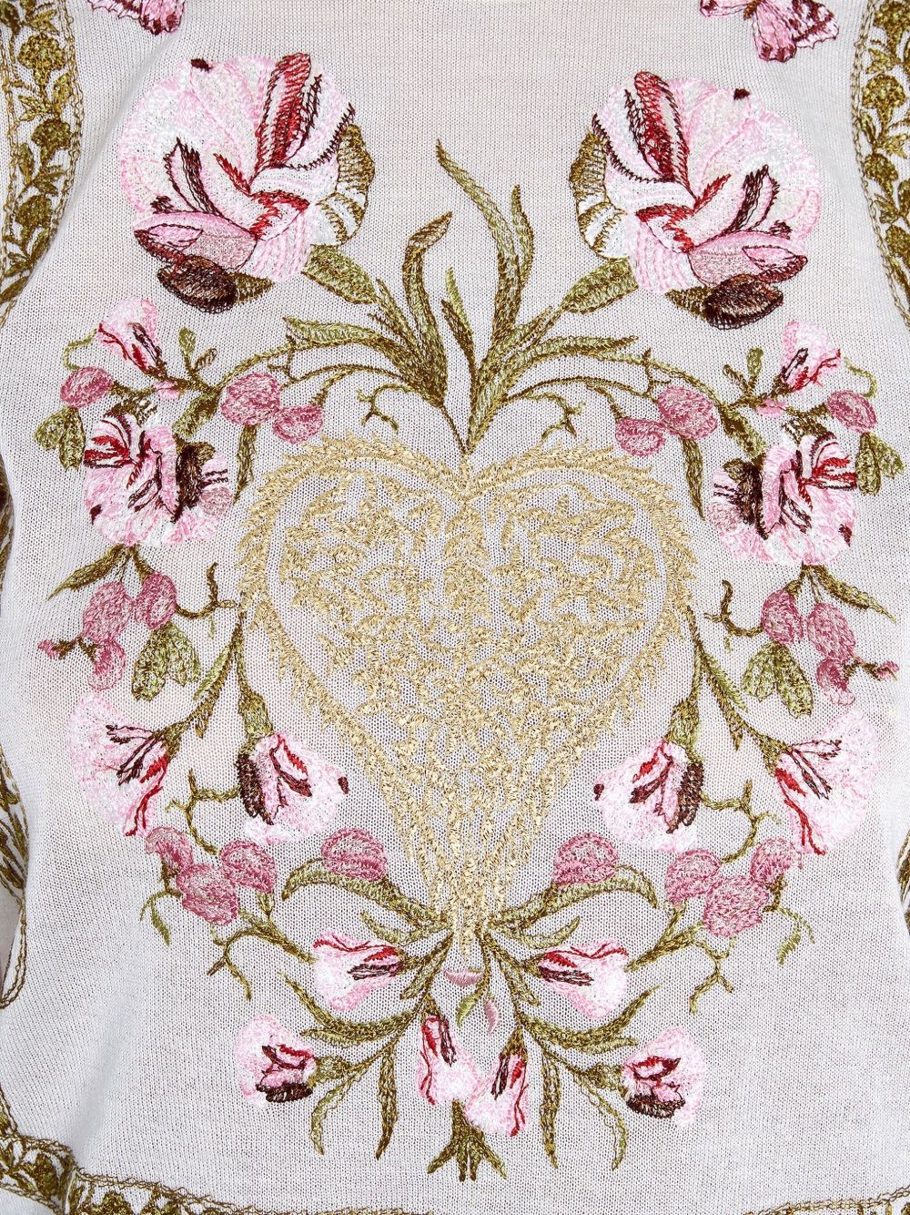 floral-embroidered tank top - 5