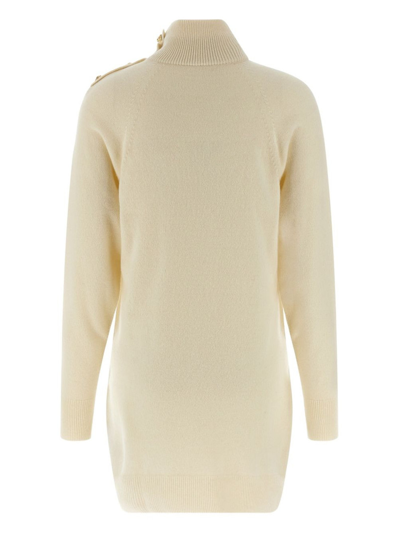 Balmain high-neck button mini dress outlook