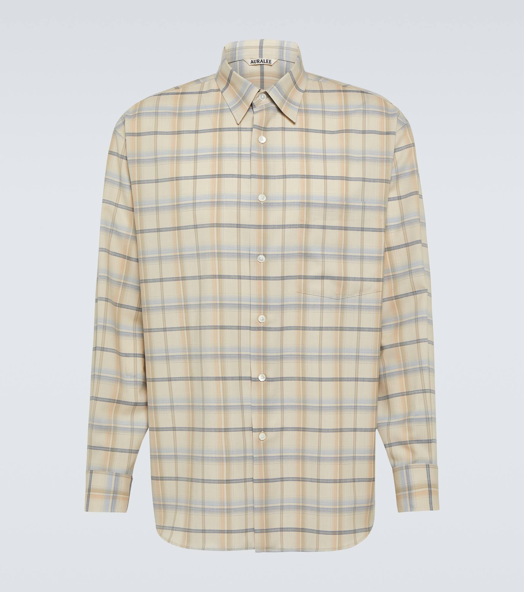 Checked wool shirt - 1