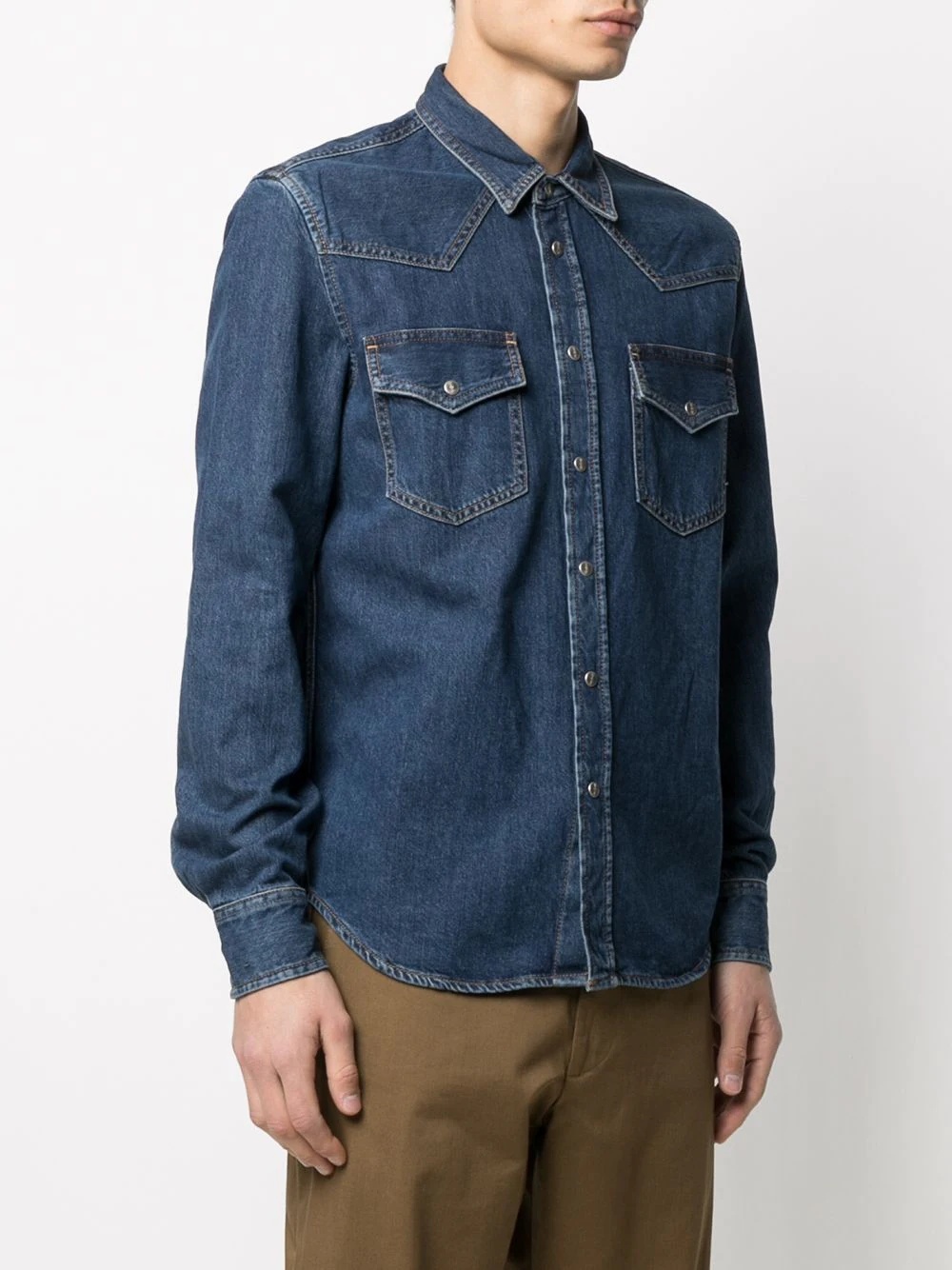 button-up denim shirt - 3