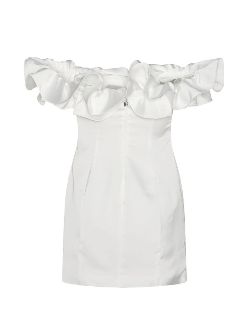 ruffle satin mini dress 5