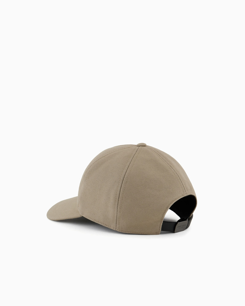 GIORGIO ARMANI COTTON BASEBALL CAP WITH LEATHER LOGO outlook