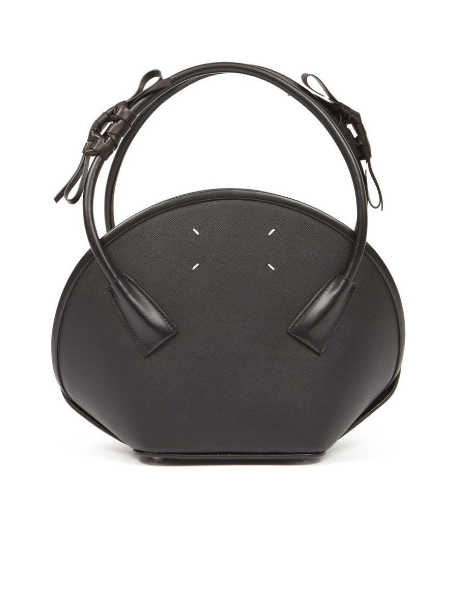 Smooth Grain Bow Detail Handbag - 6