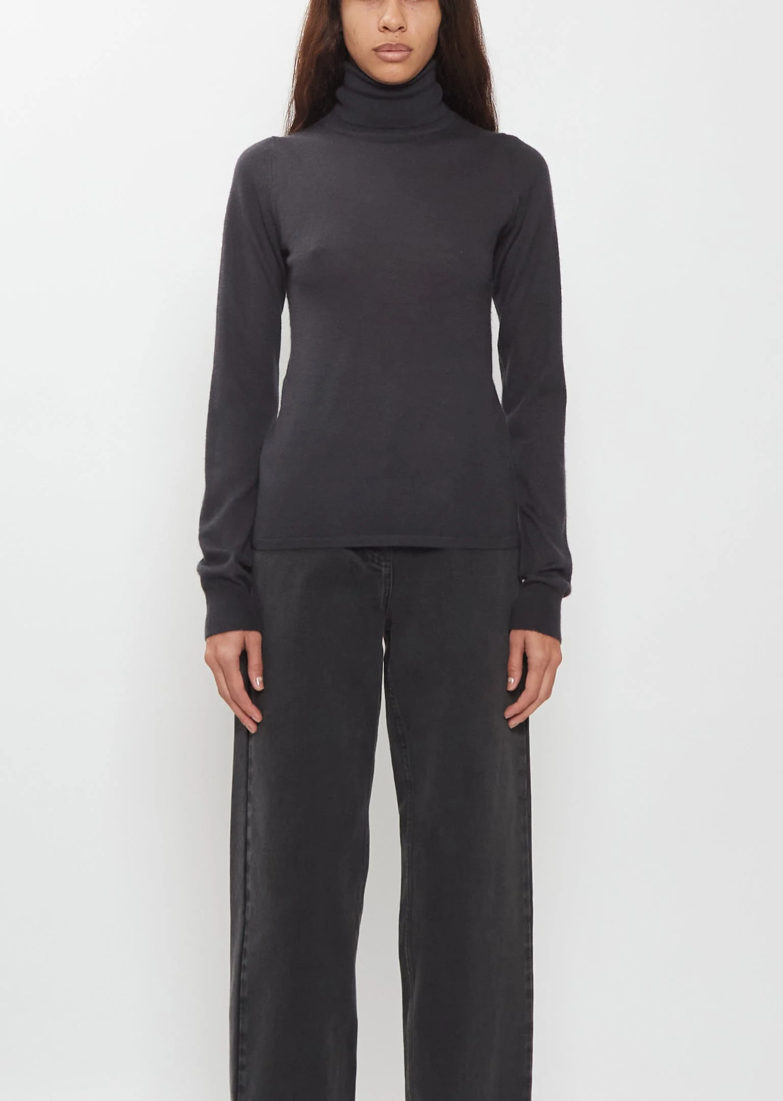 Mini High-Neck Cashmere Sweater - 1