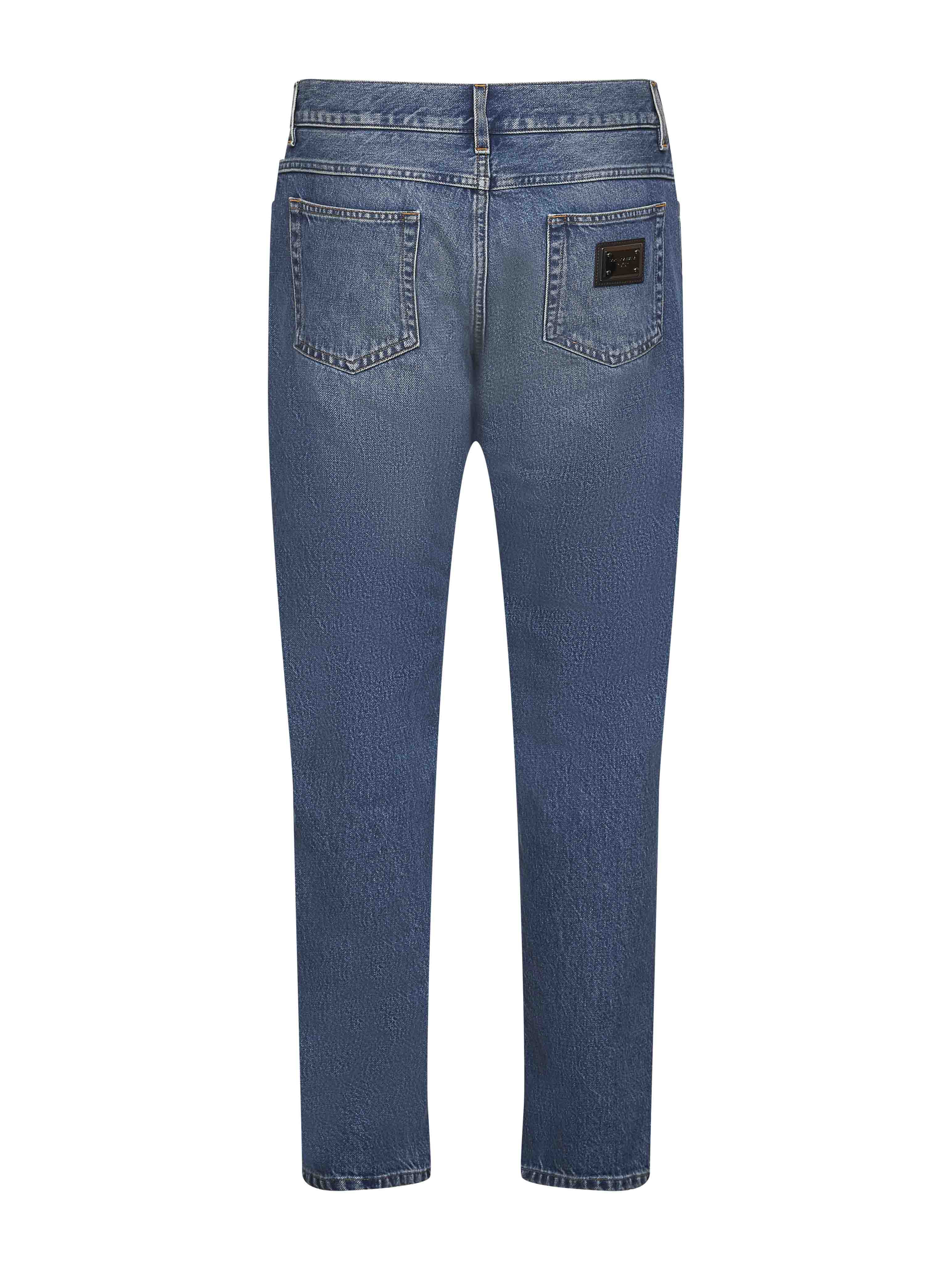 Dolce & Gabbana Men Blue Cotton Denim Regular Jeans - 2