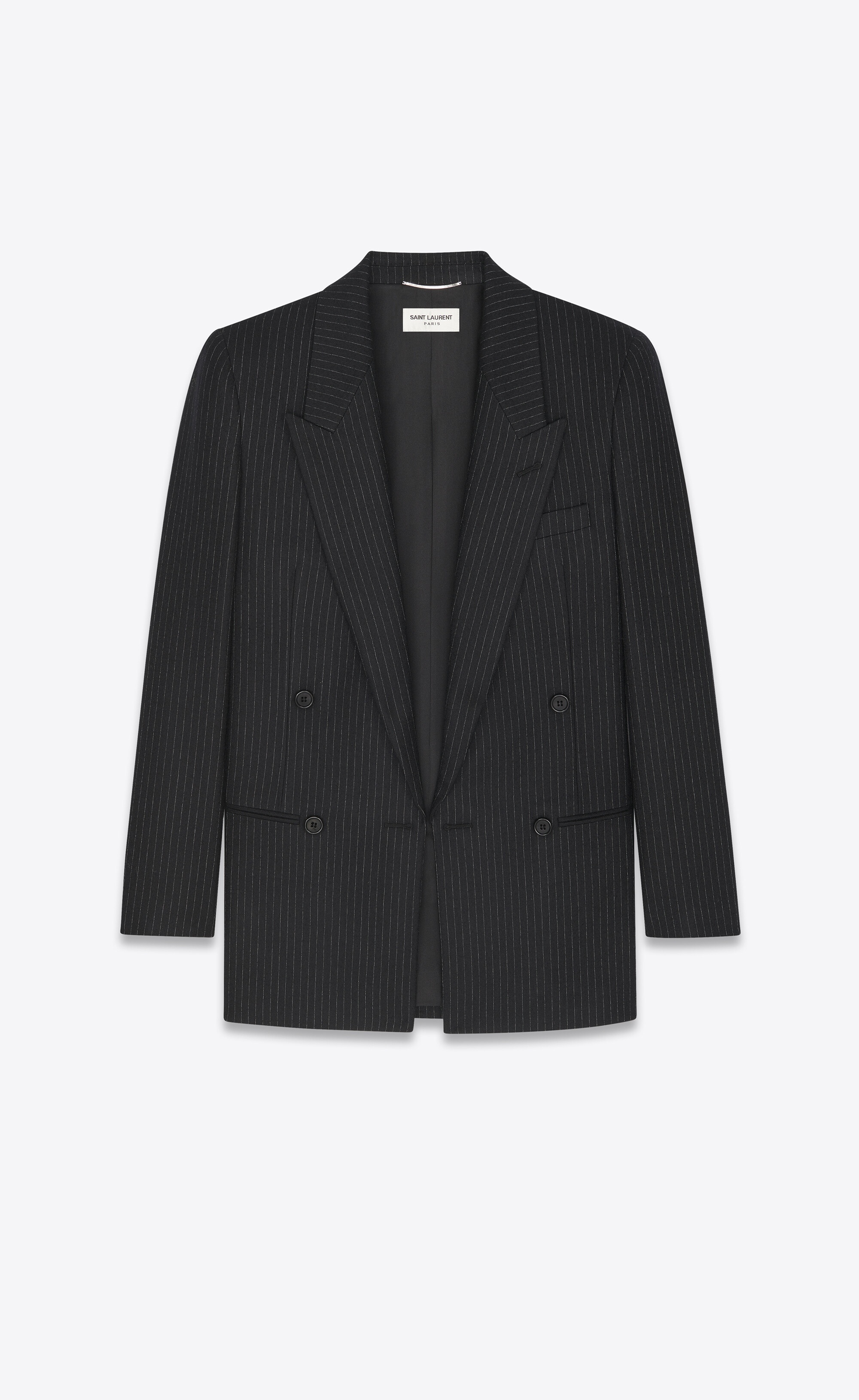 double-breasted jacket in pinstripe wool - 1